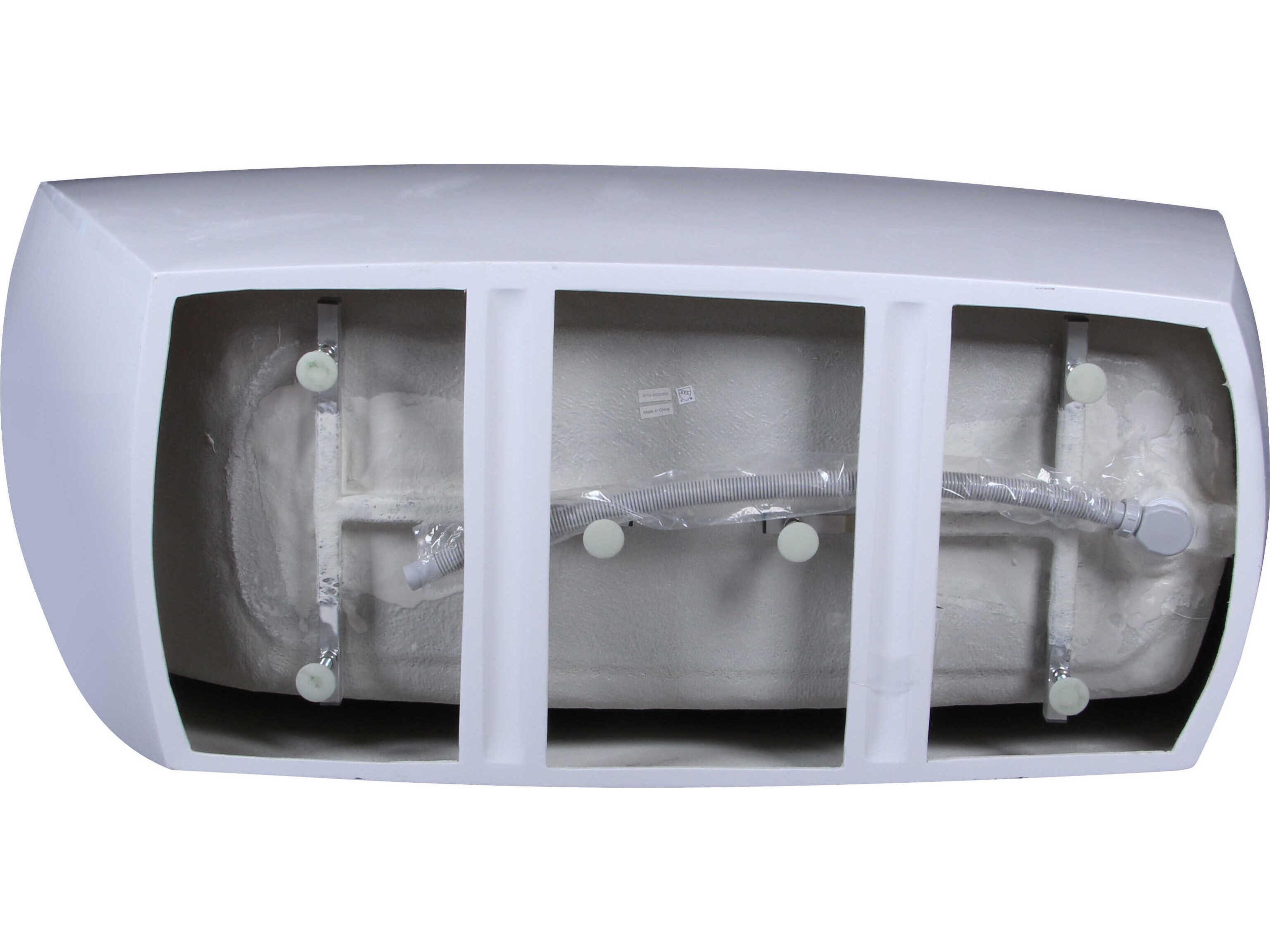 Elegant Lighting Brock 72" Glossy White Soaking Single Slipper Rectangular Bathtub