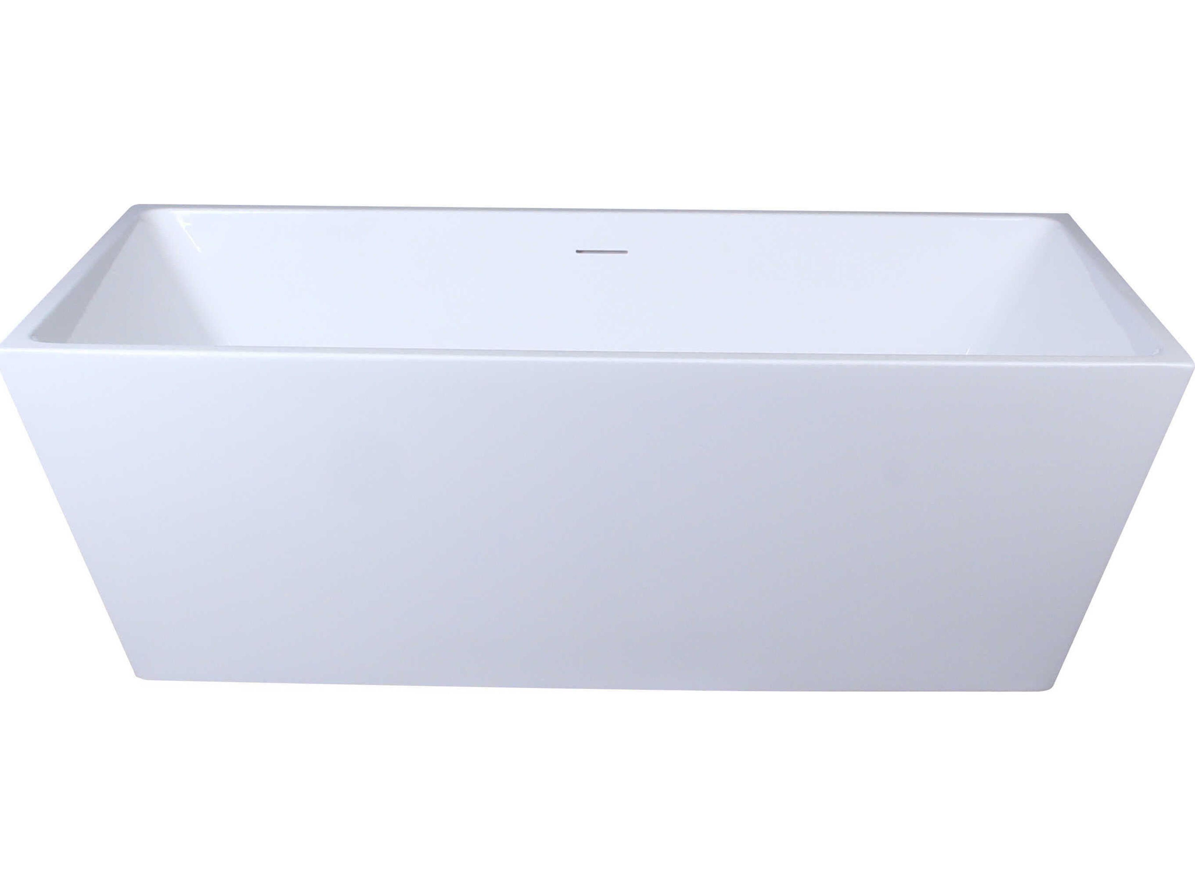 Turner 67" Glossy White Soaking Rectangular Bathtub