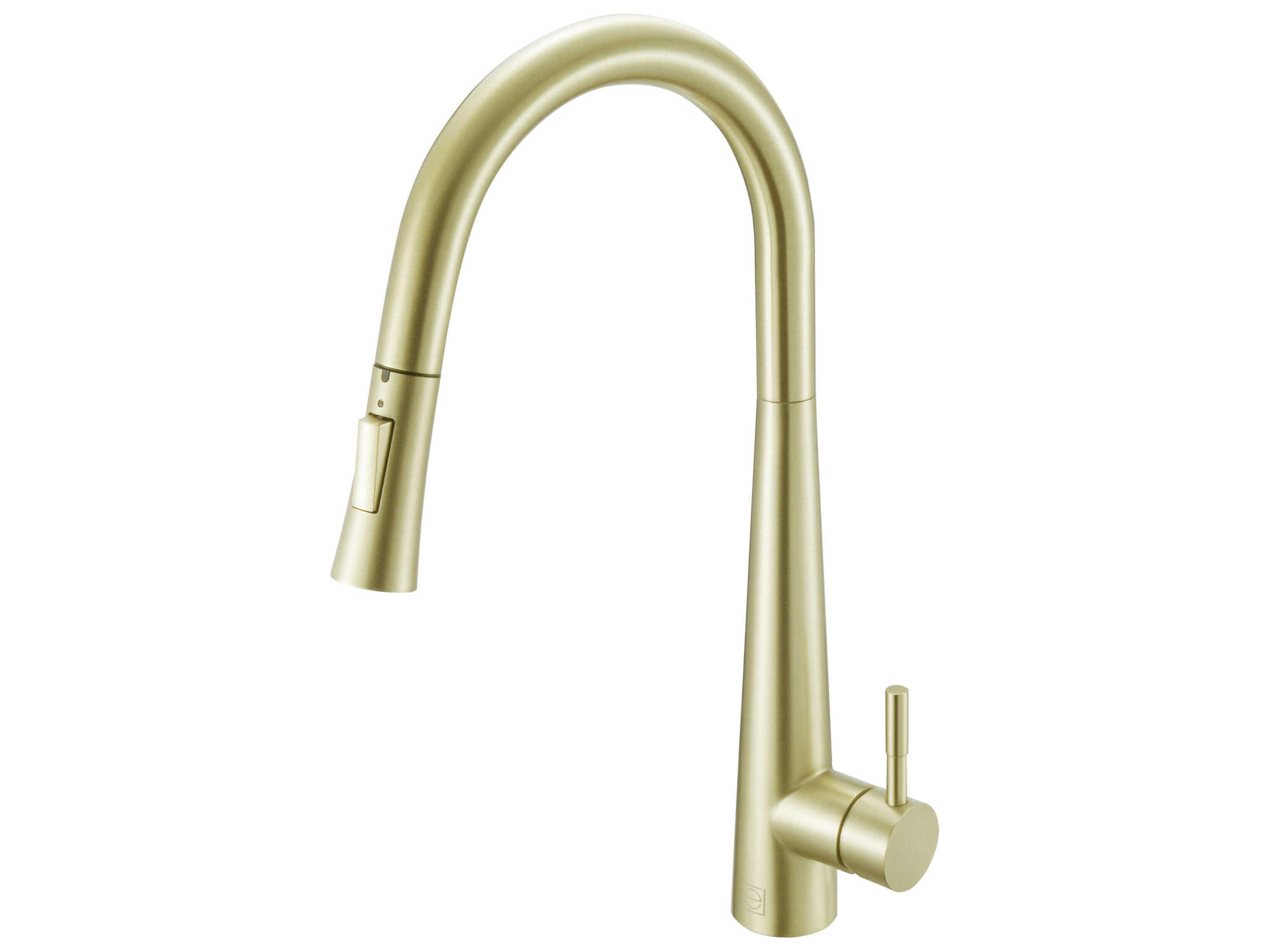 Elegant Lighting Lucas Brushed Gold Pull Down Sprayer Kitchen Faucet