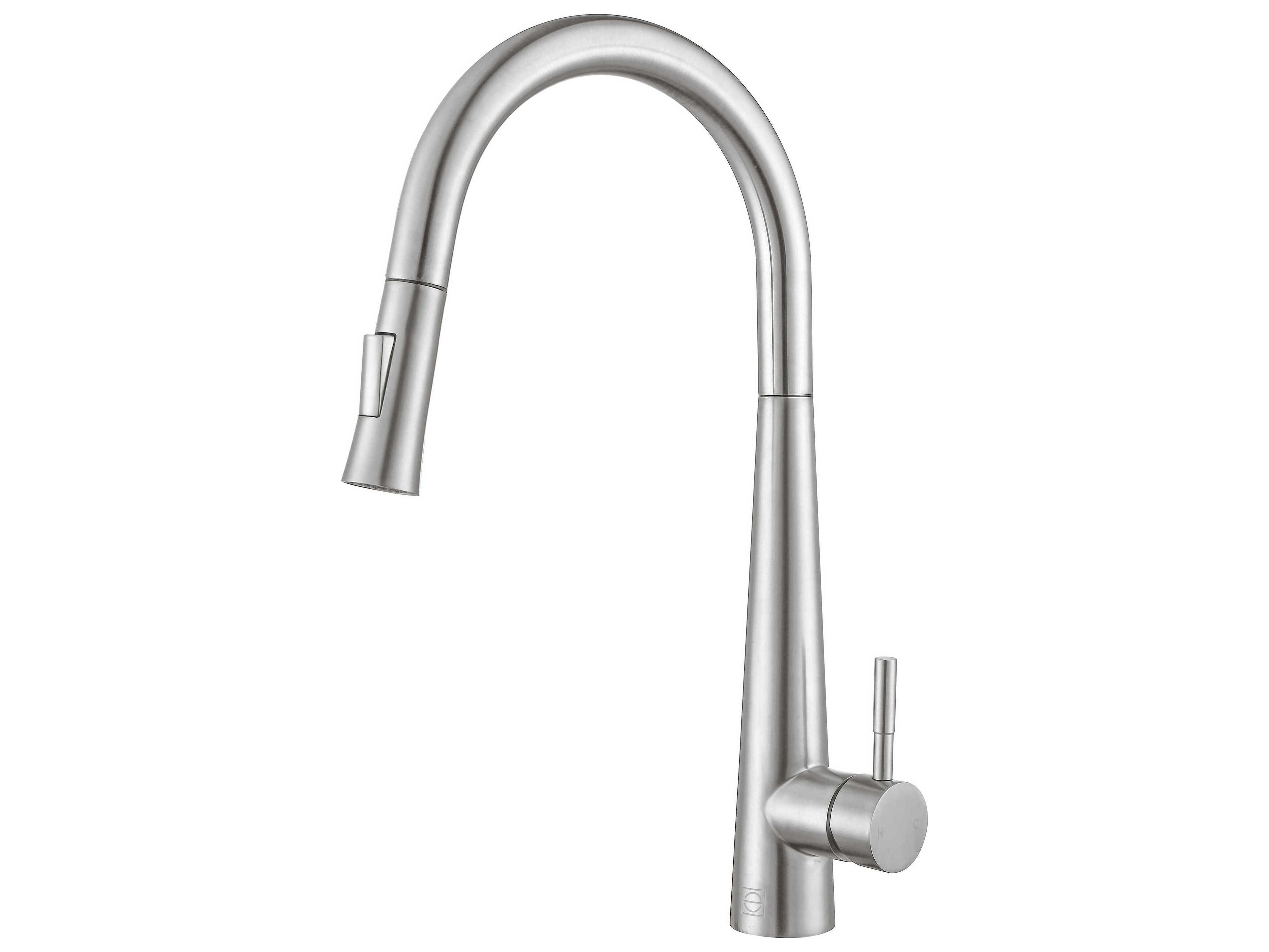 Lucas Brushed Nickel Pull Down Sprayer Kitchen Faucet