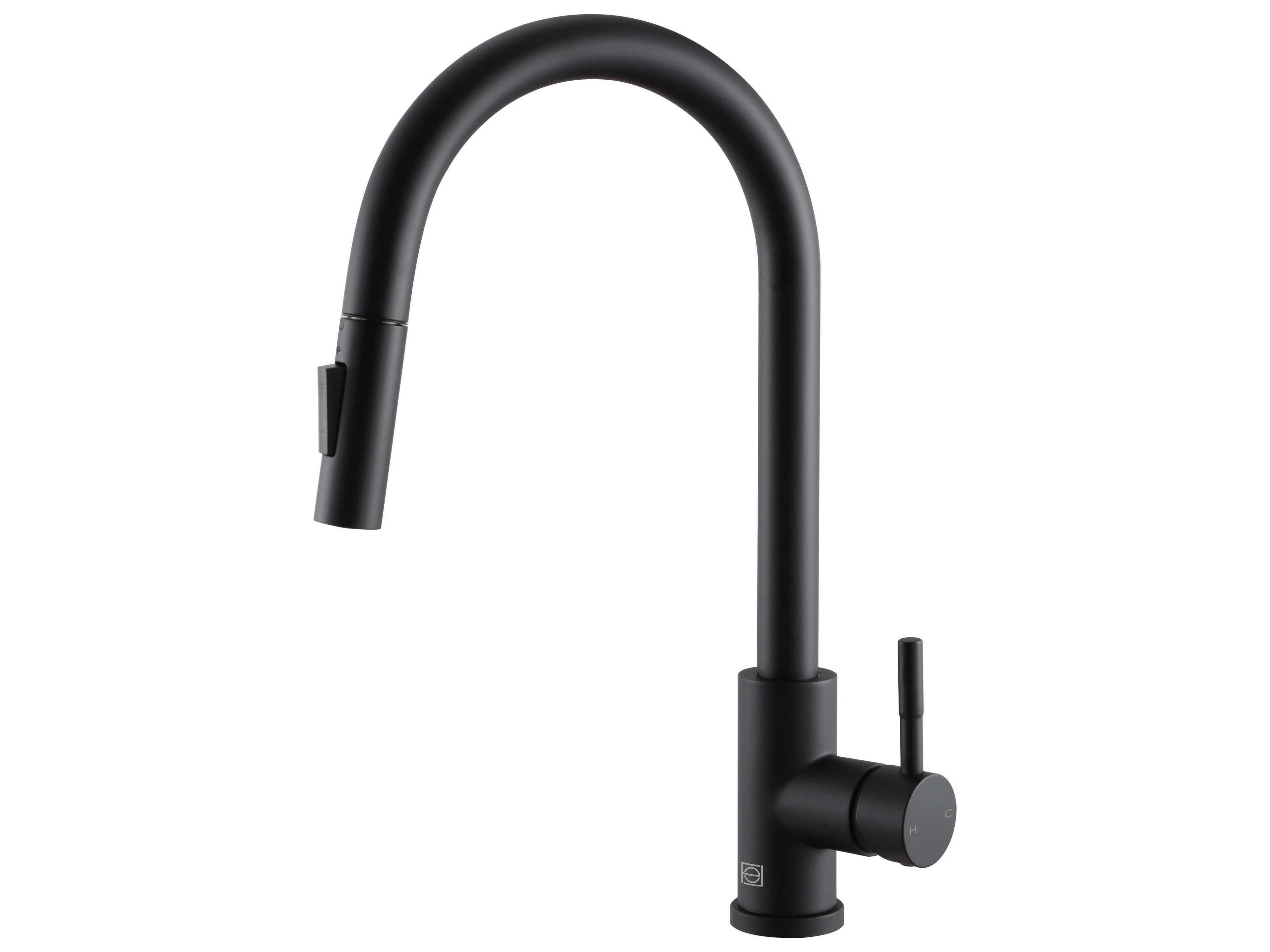 Jack Matte Black Pull Down Sprayer Kitchen Faucet