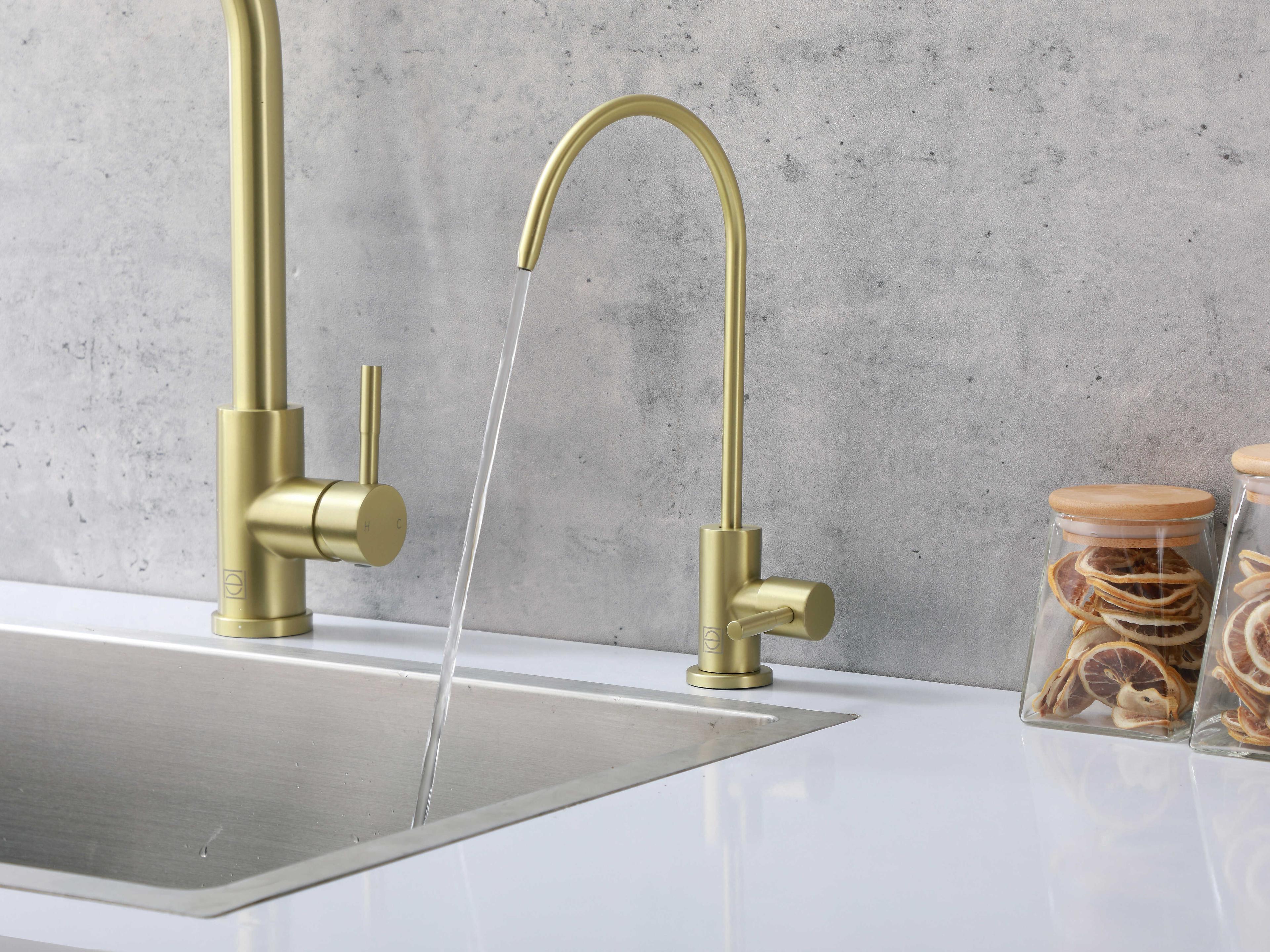 Elegant Lighting Rian Brushed Gold Cold Water Dispenser