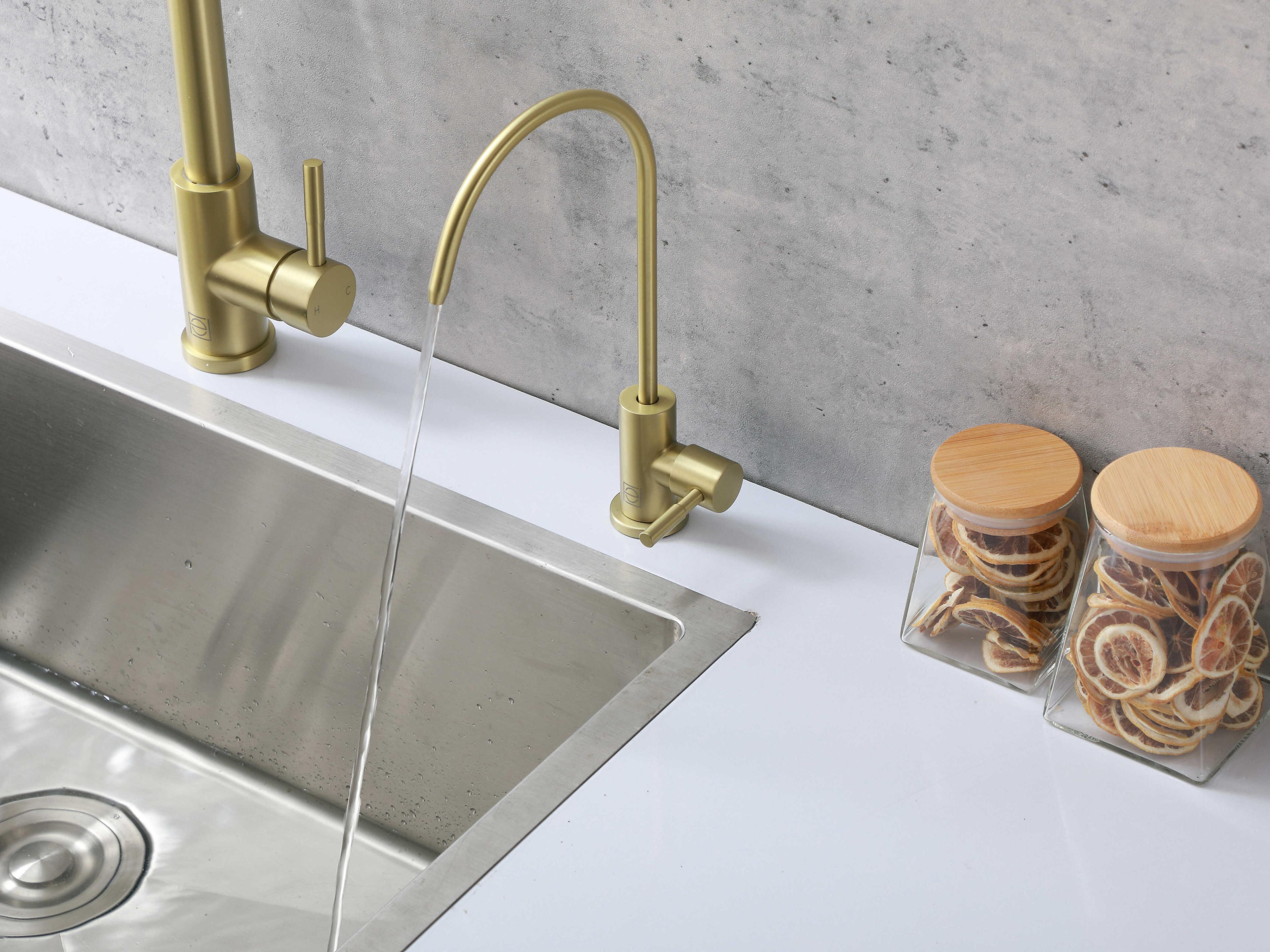 Elegant Lighting Rian Brushed Gold Cold Water Dispenser