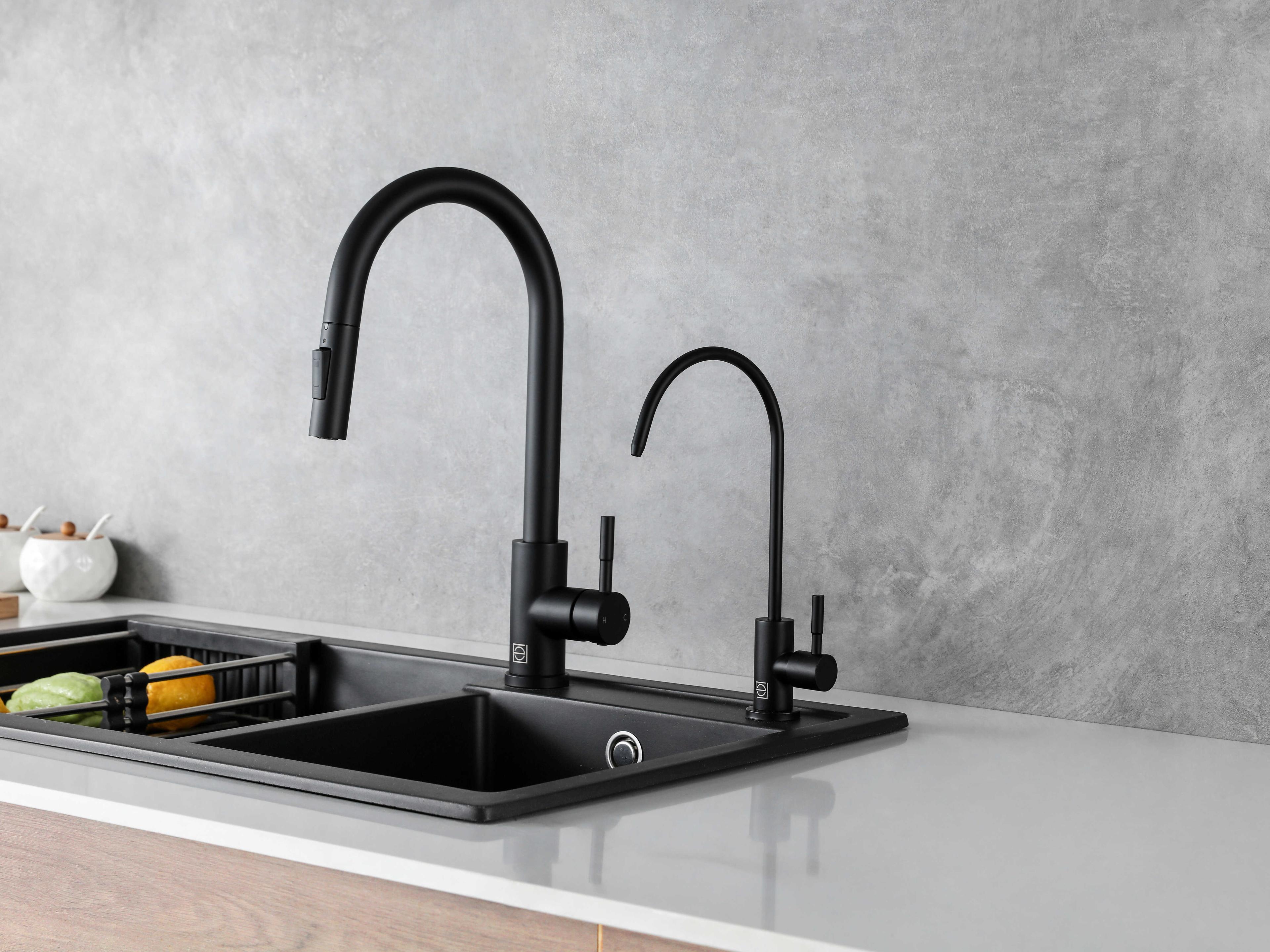 Elegant Lighting Rian Matte Black Cold Water Dispenser