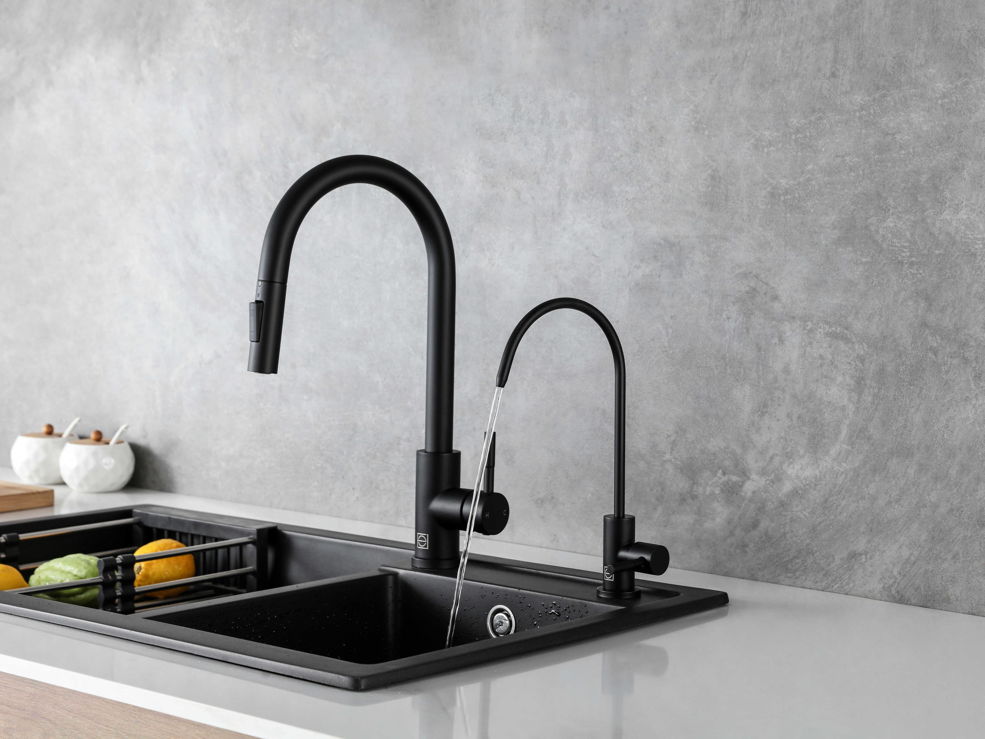 Elegant Lighting Rian Matte Black Cold Water Dispenser