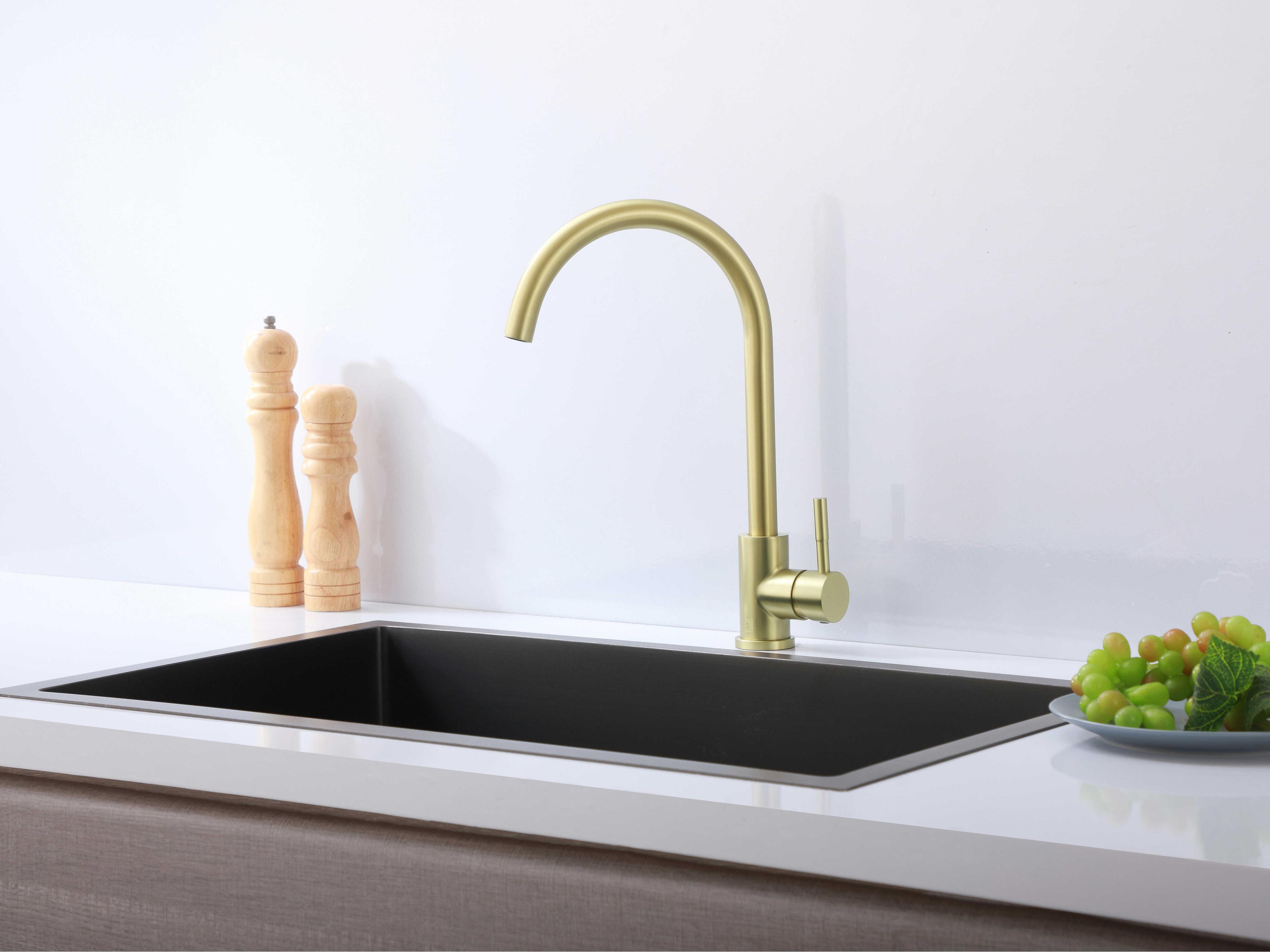 Elegant Lighting Finn Brushed Gold Kitchen Faucet