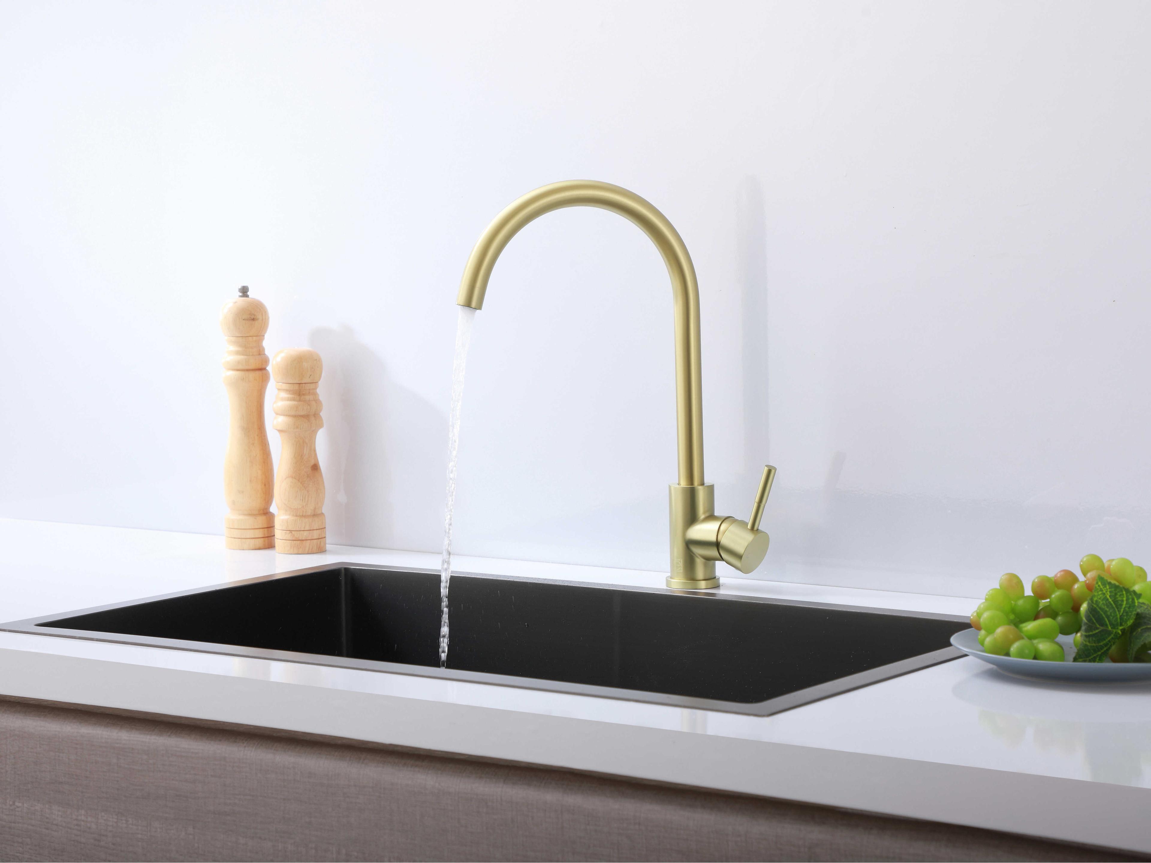 Elegant Lighting Finn Brushed Gold Kitchen Faucet