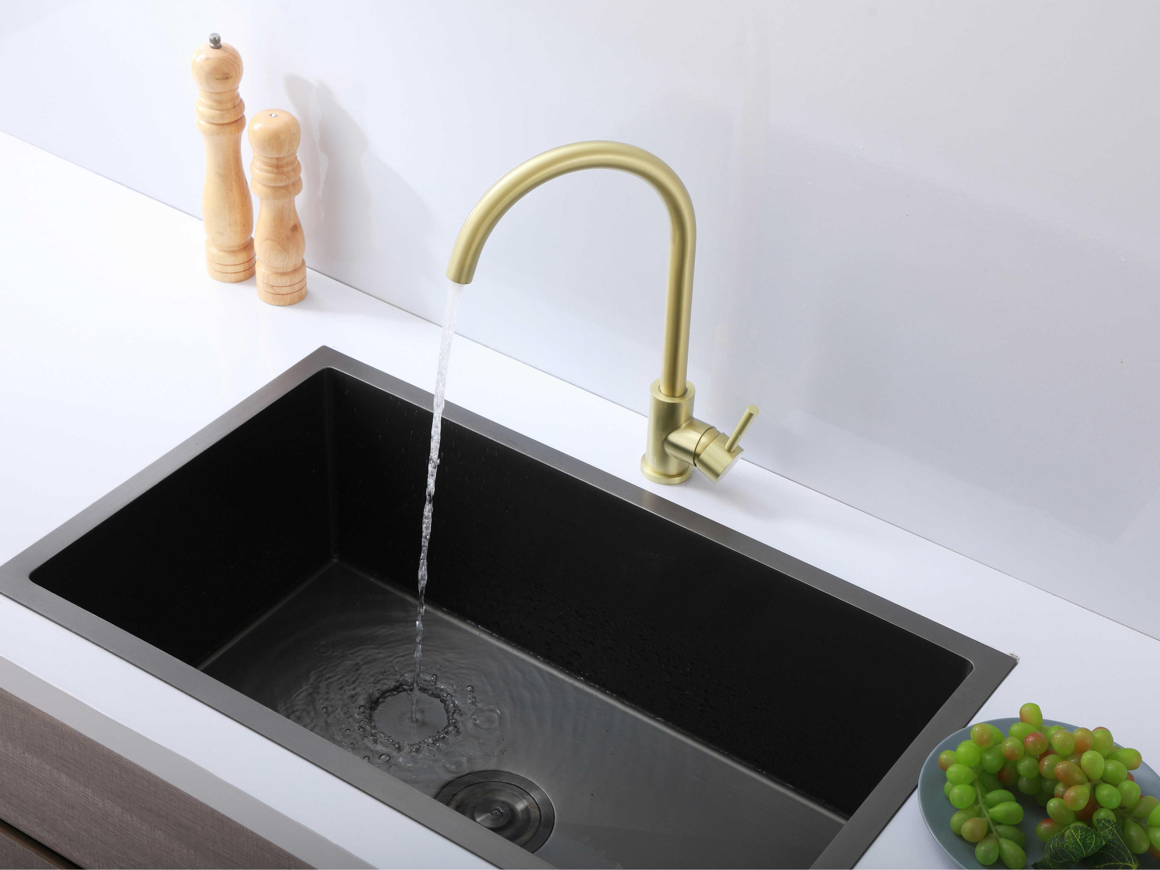 Elegant Lighting Finn Brushed Gold Kitchen Faucet