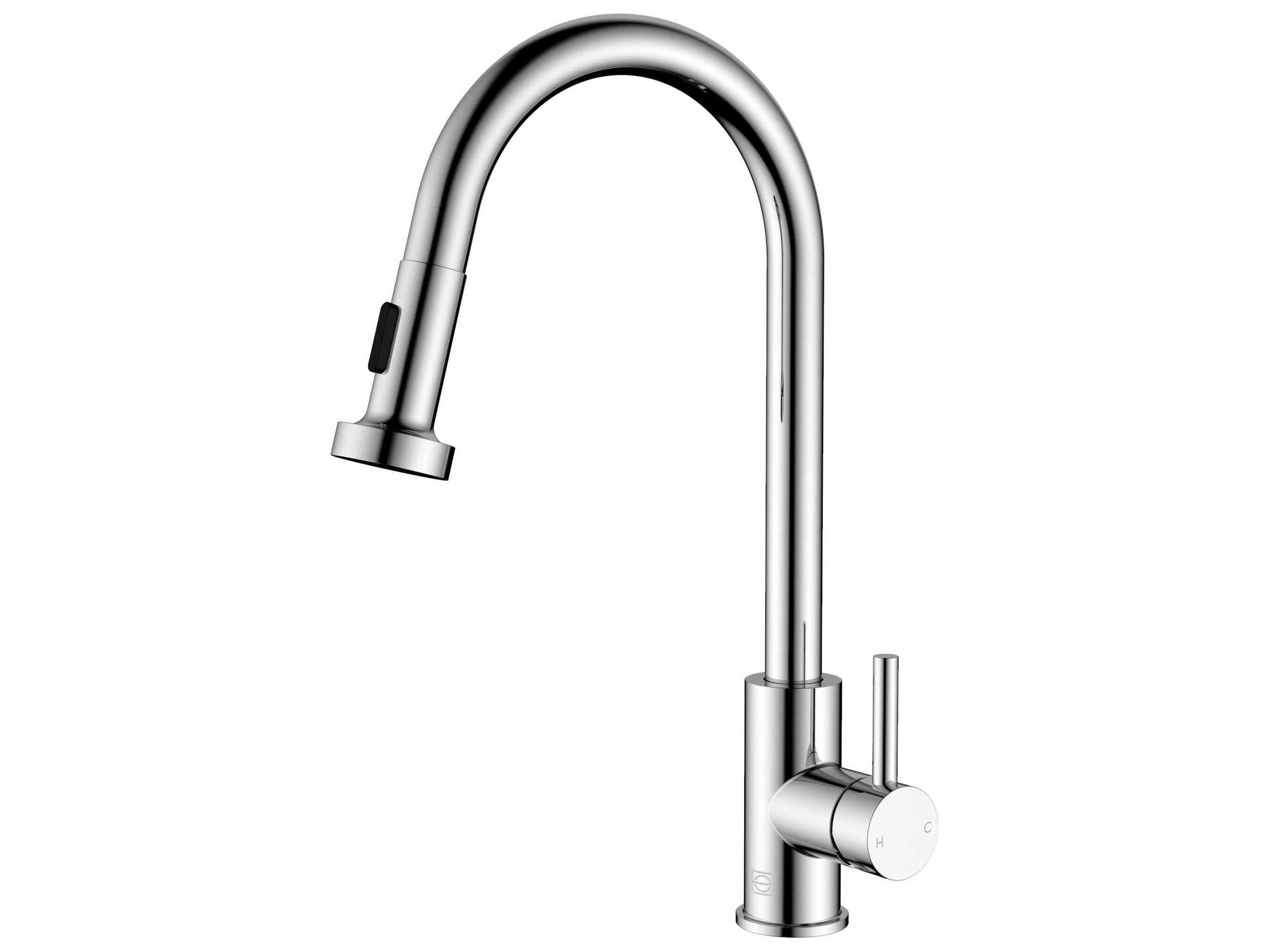 Sem Chrome Pull Down Sprayer Kitchen Faucet