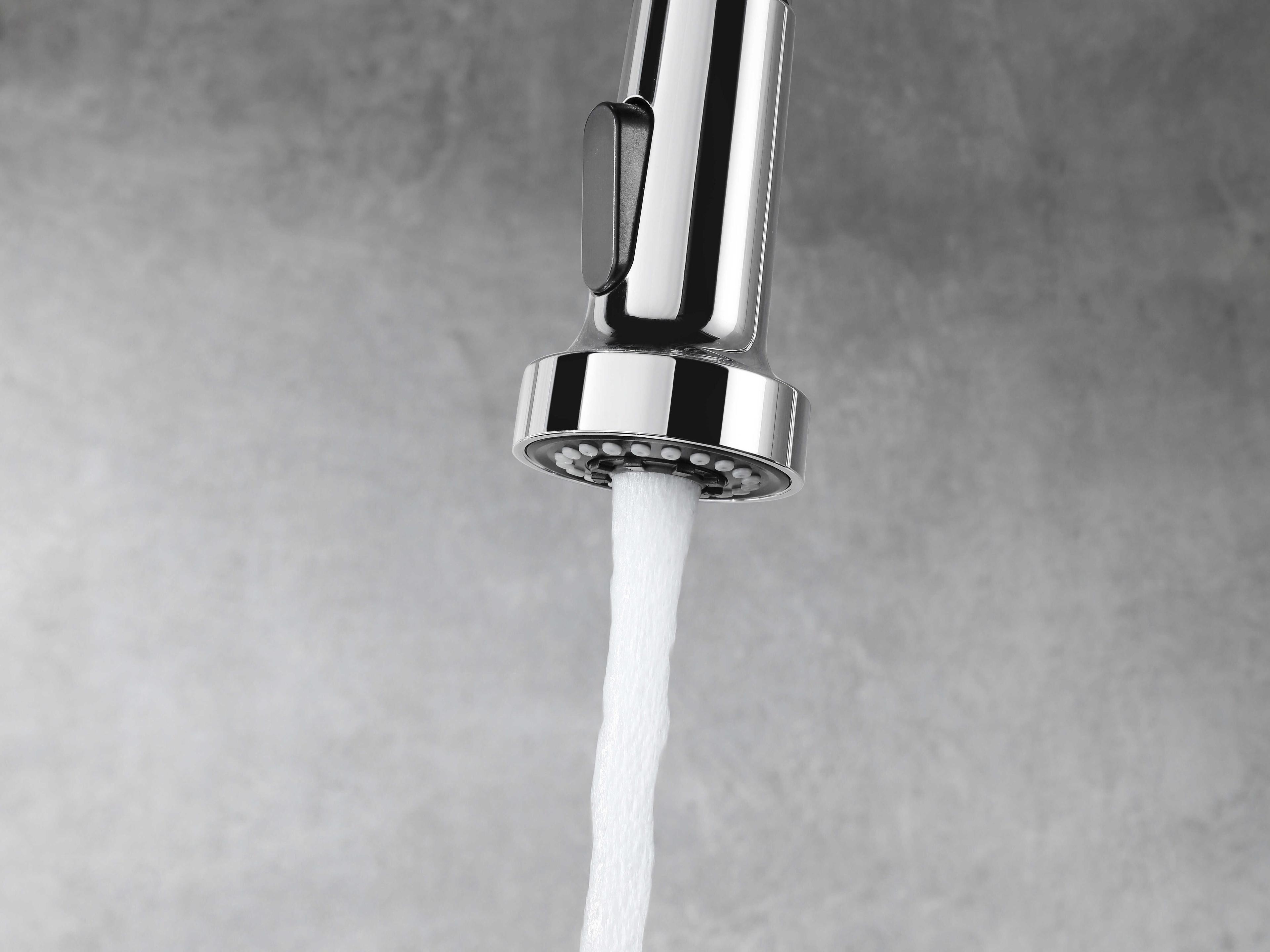 Elegant Lighting Sem Chrome Pull Down Sprayer Kitchen Faucet