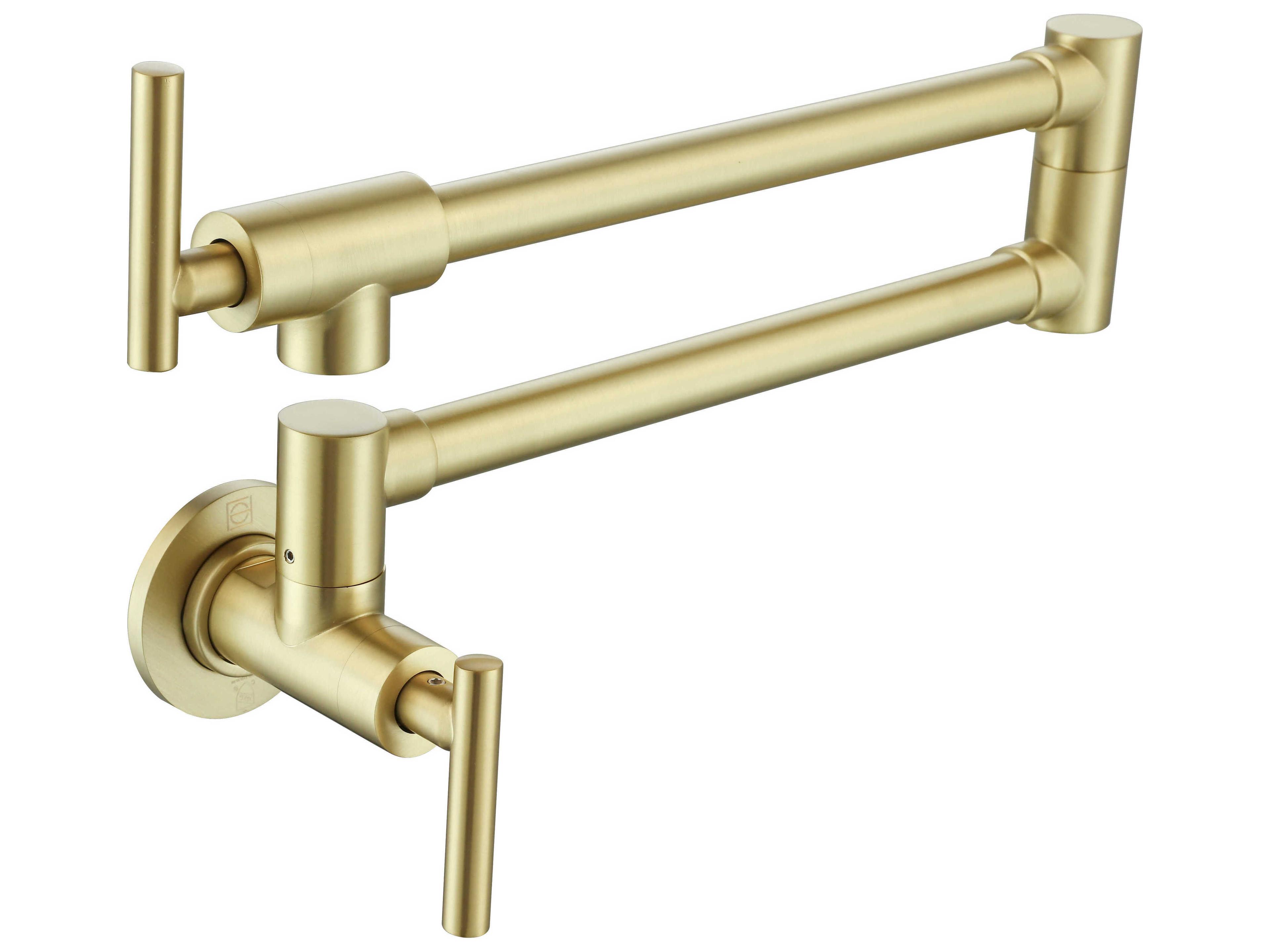 Gabriel Brushed Gold Wall Mounted Pot Filler
