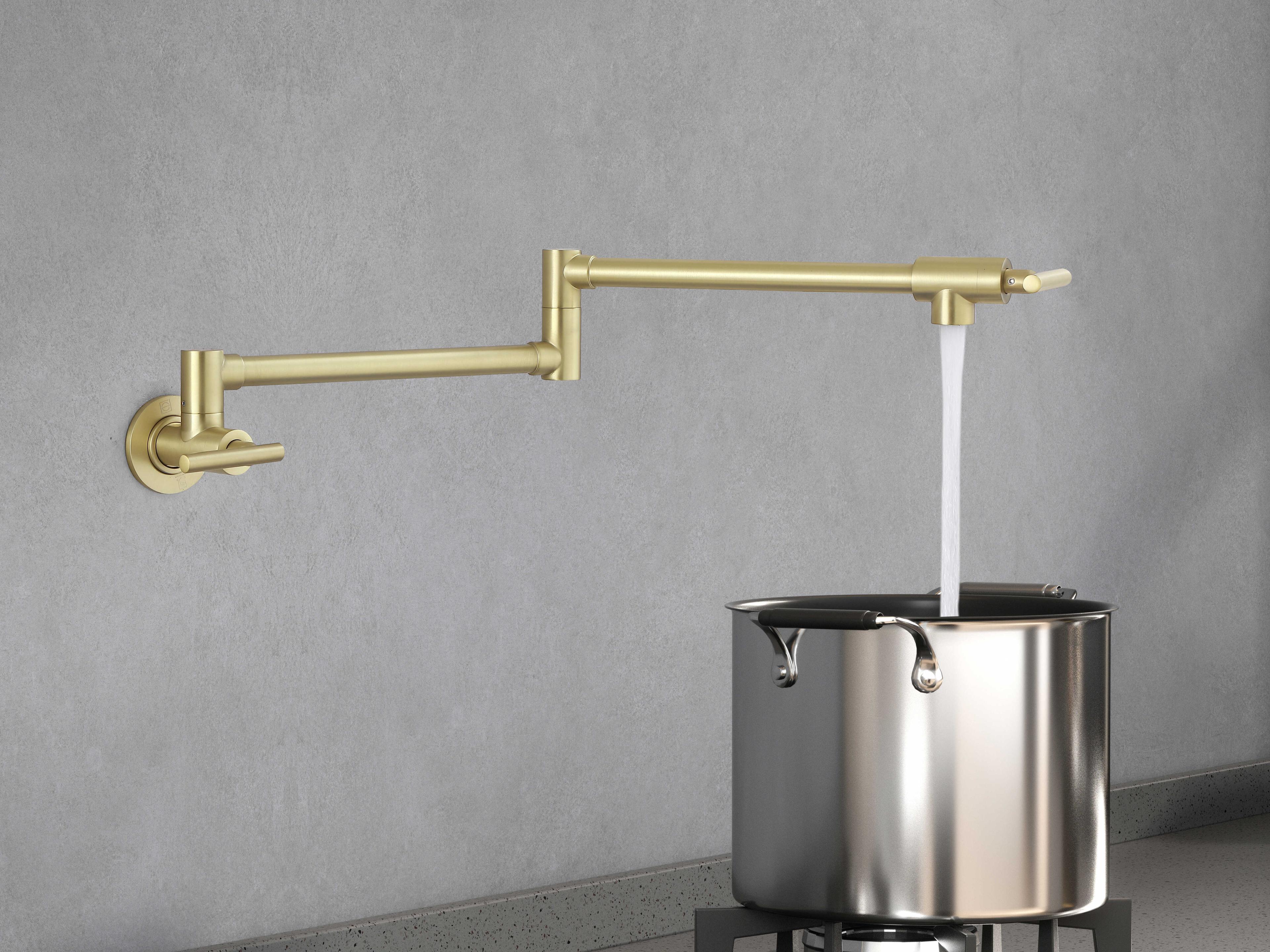 Elegant Lighting Gabriel Brushed Gold Wall Mounted Pot Filler