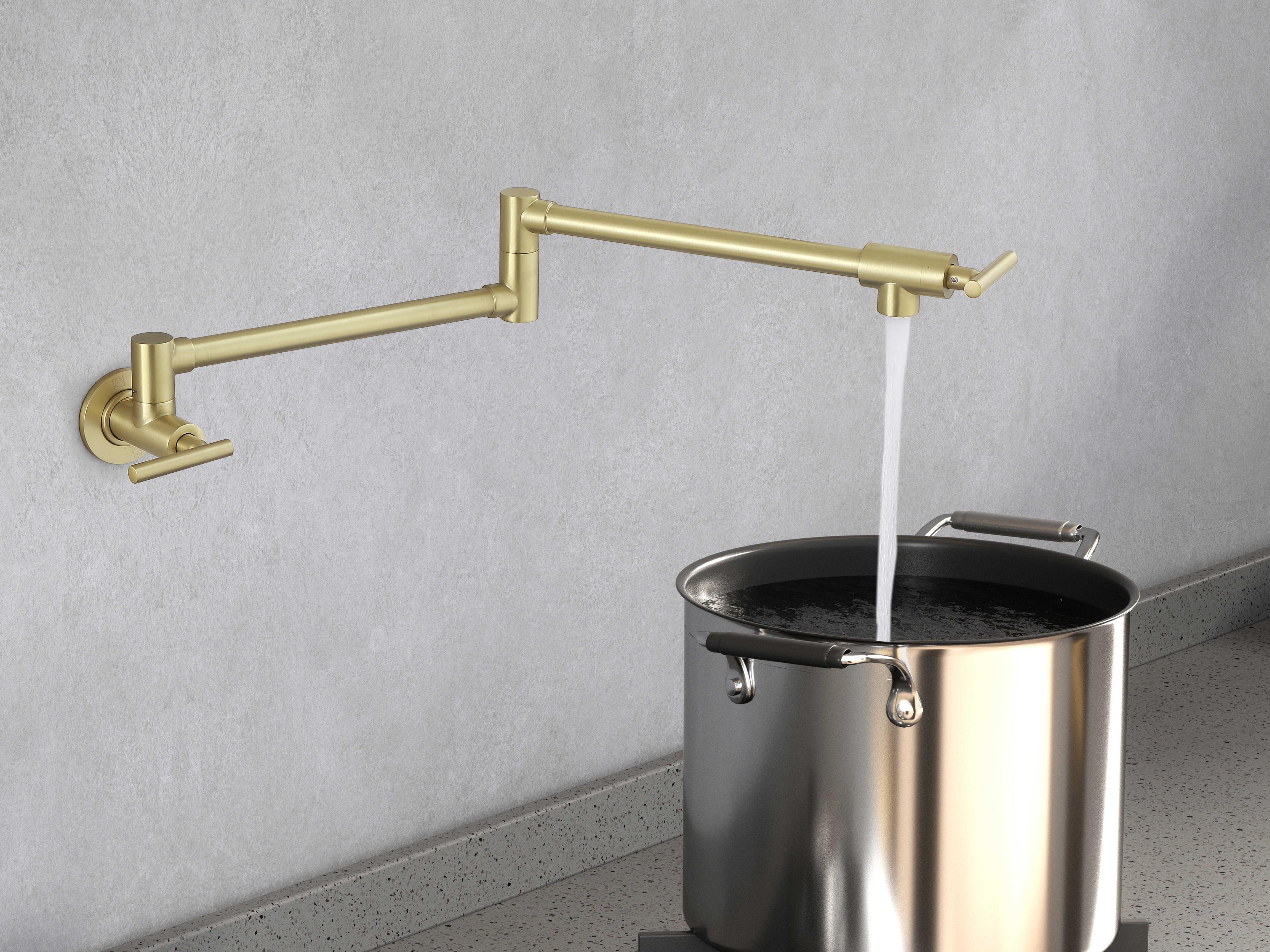 Elegant Lighting Gabriel Brushed Gold Wall Mounted Pot Filler