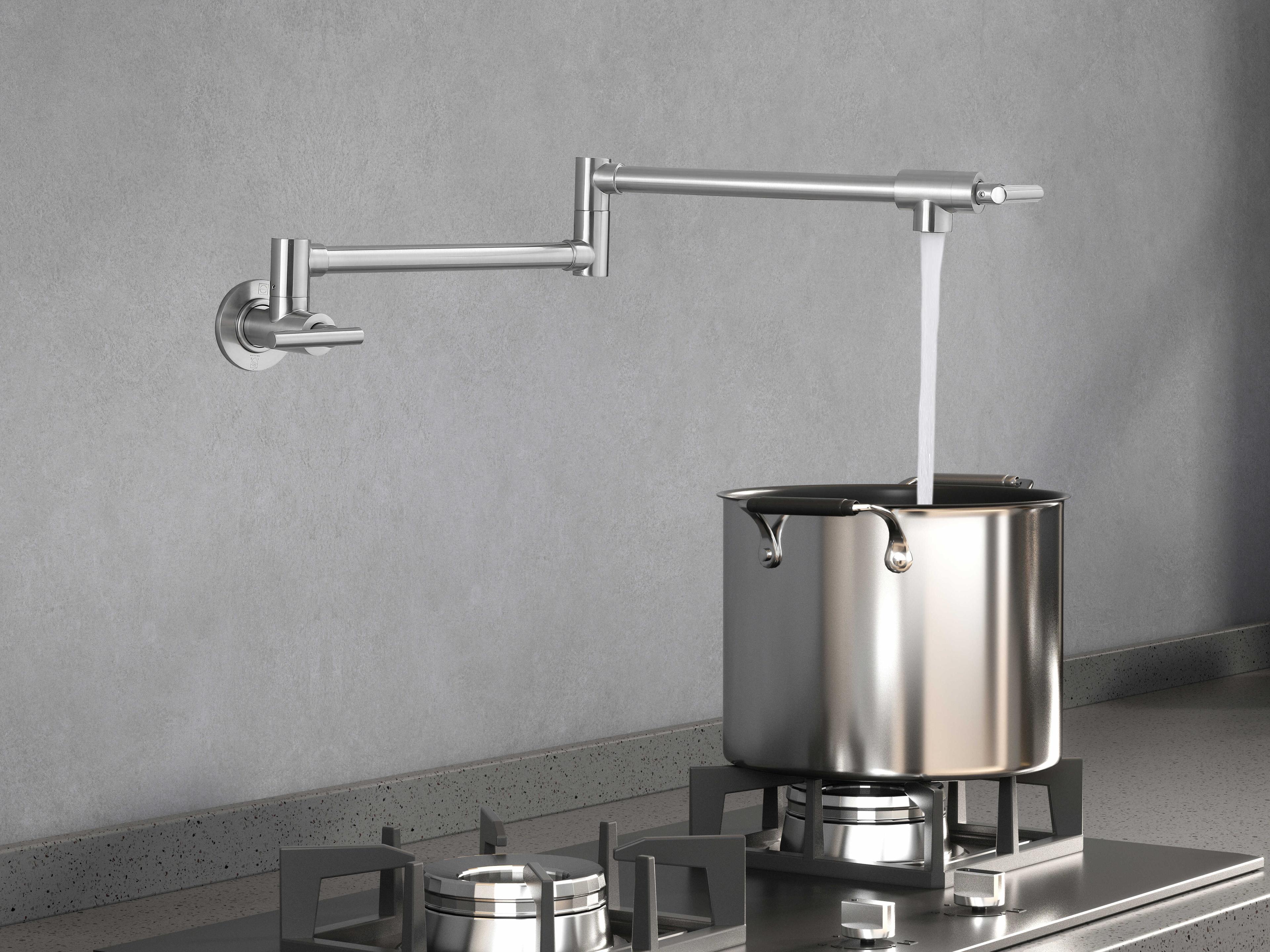 Elegant Lighting Gabriel Brushed Nickel Wall Mounted Pot Filler