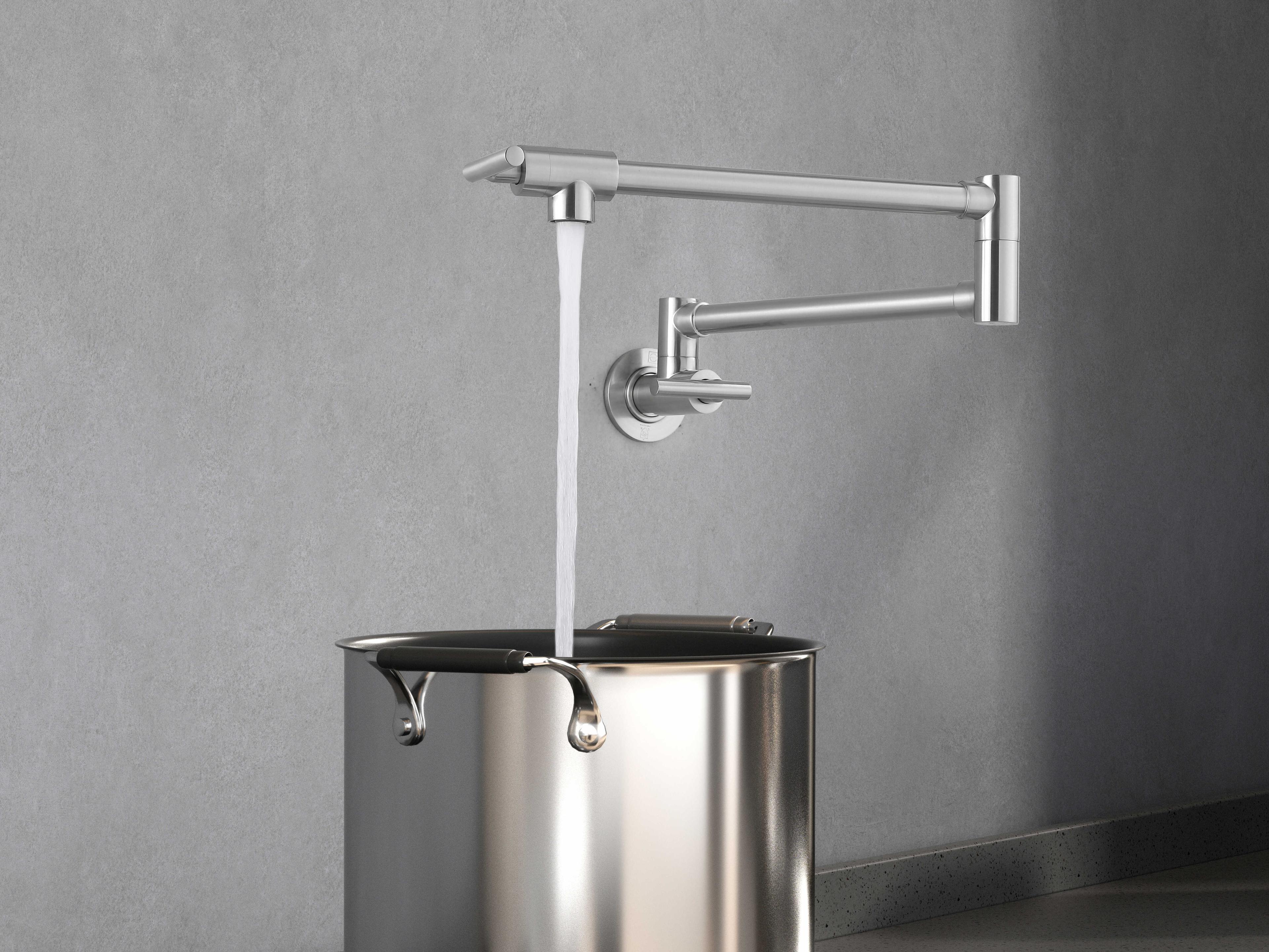 Elegant Lighting Gabriel Brushed Nickel Wall Mounted Pot Filler