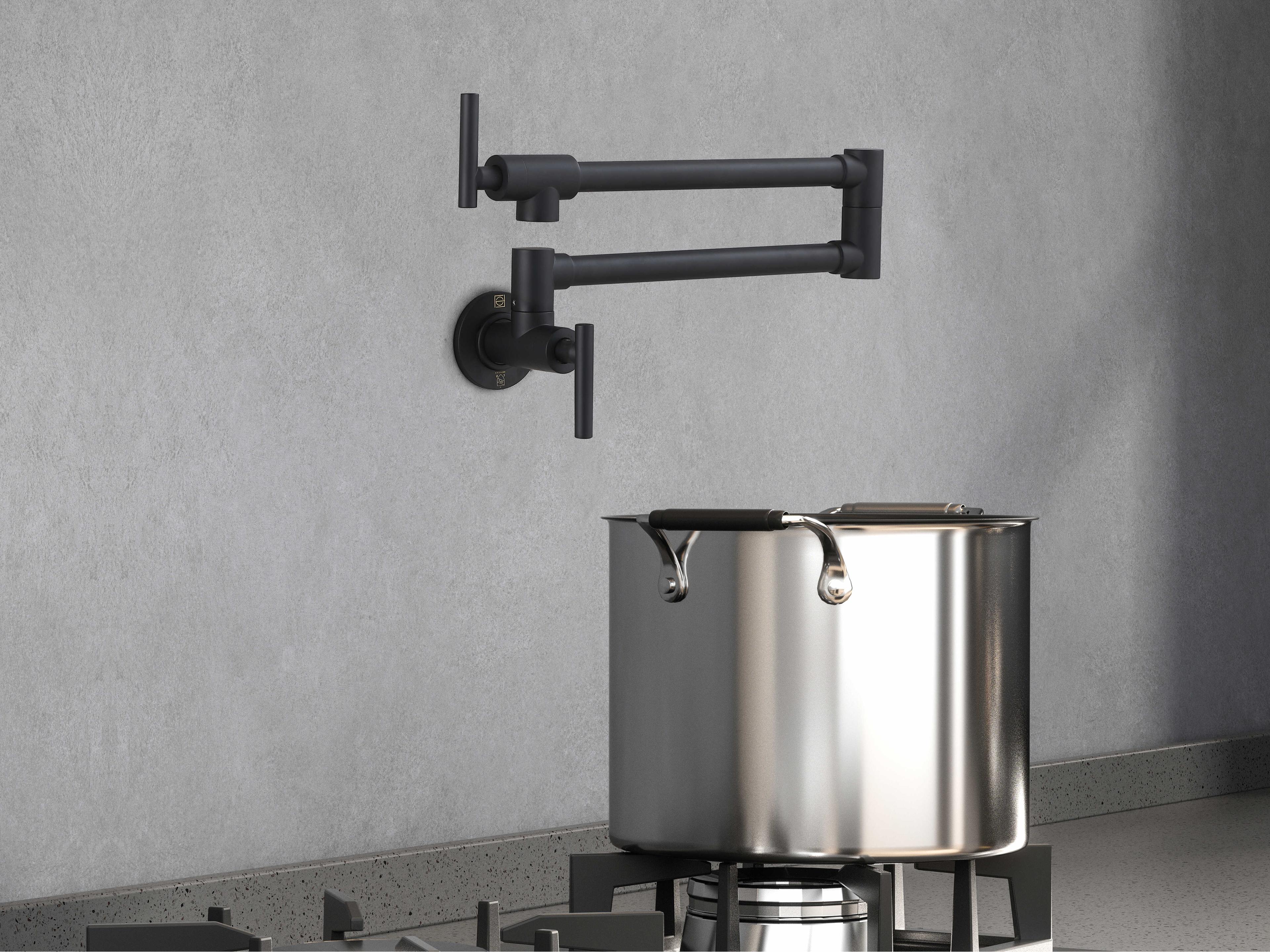 Elegant Lighting Gabriel Matte Black Wall Mounted Pot Filler