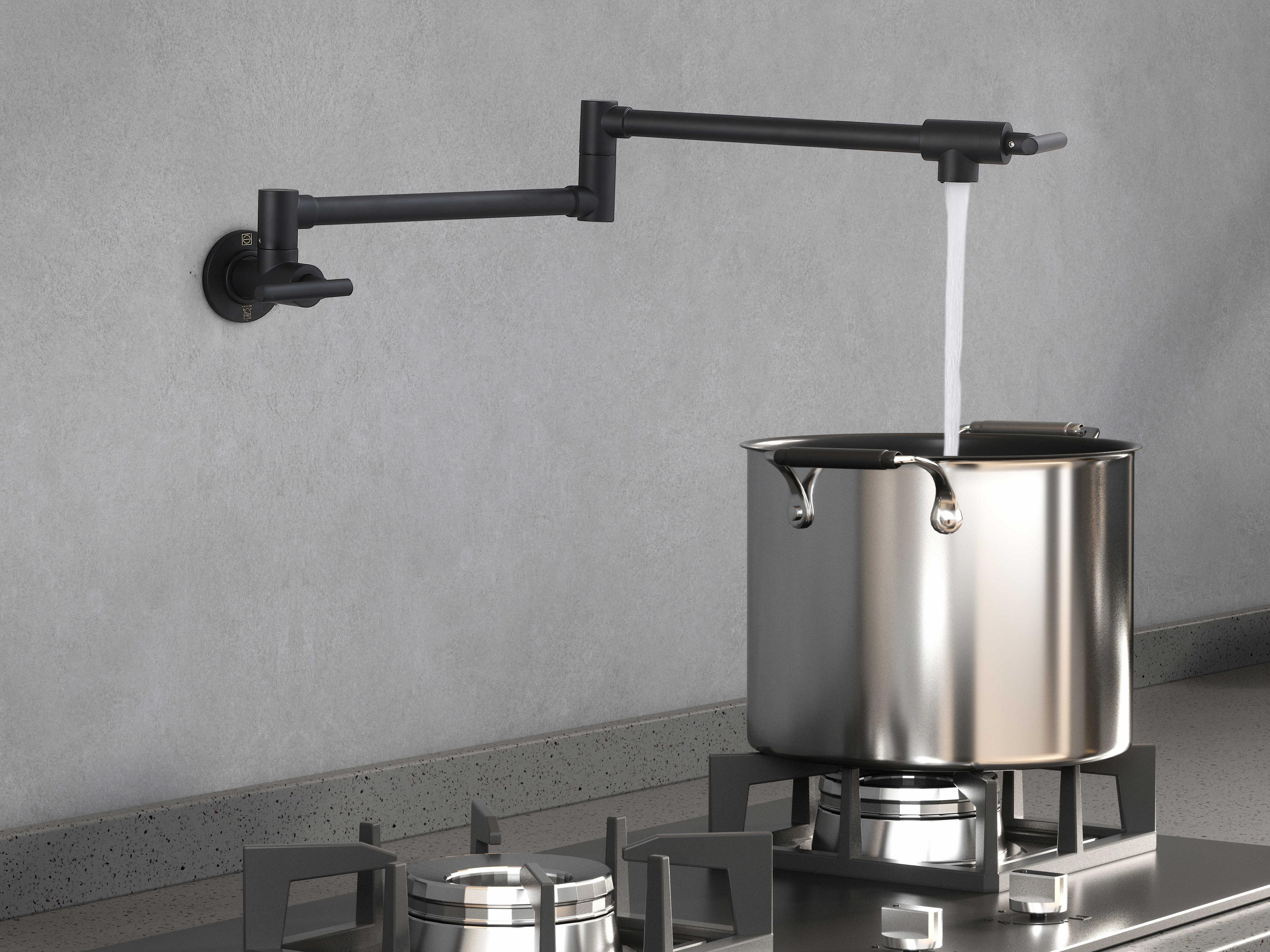 Elegant Lighting Gabriel Matte Black Wall Mounted Pot Filler