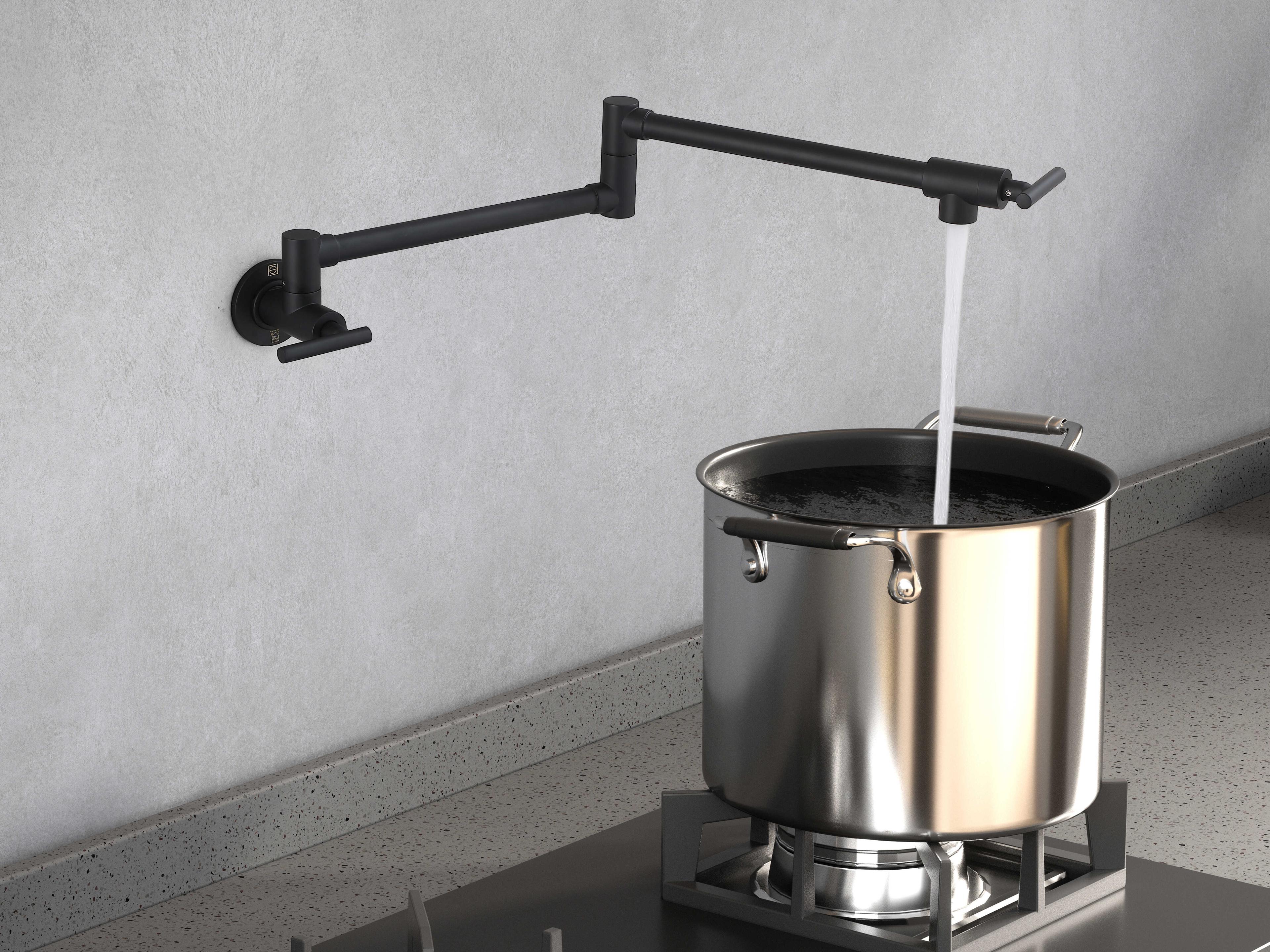 Elegant Lighting Gabriel Matte Black Wall Mounted Pot Filler