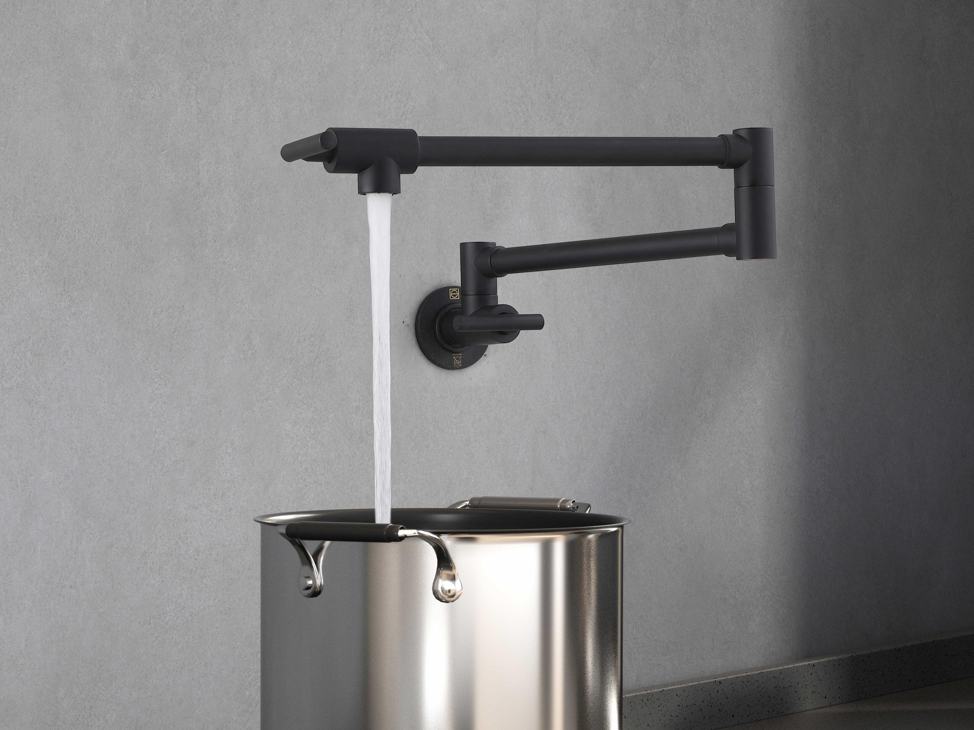 Elegant Lighting Gabriel Matte Black Wall Mounted Pot Filler