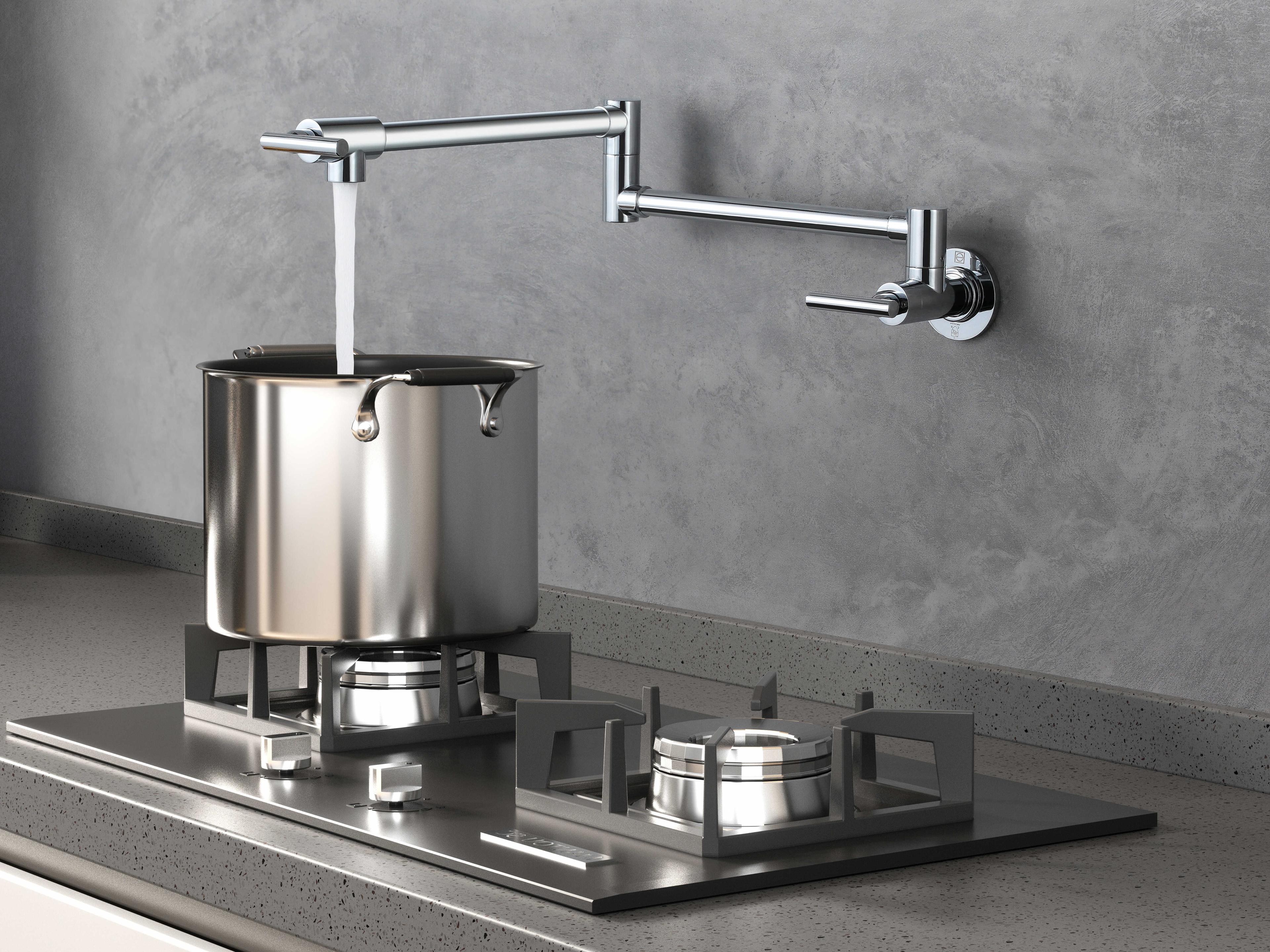 Elegant Lighting Gabriel Chrome Wall Mounted Pot Filler