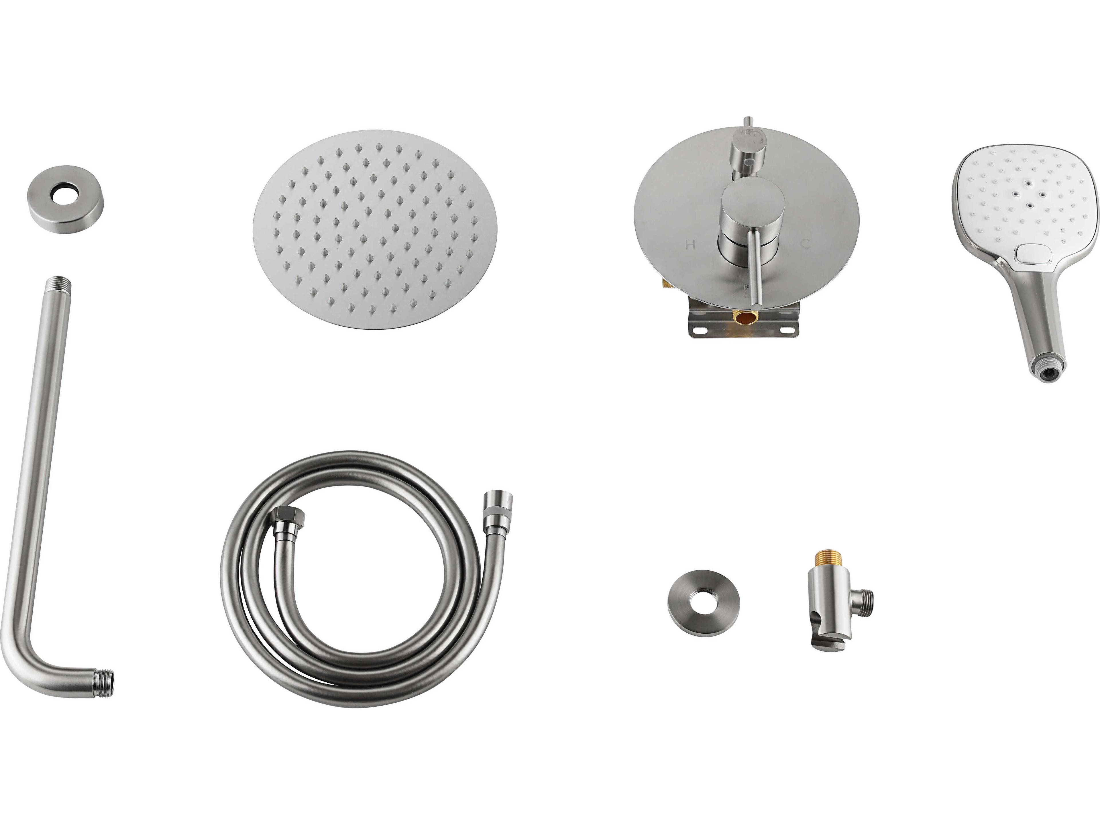 Elegant Lighting George Brushed Nickel Shower Faucet System