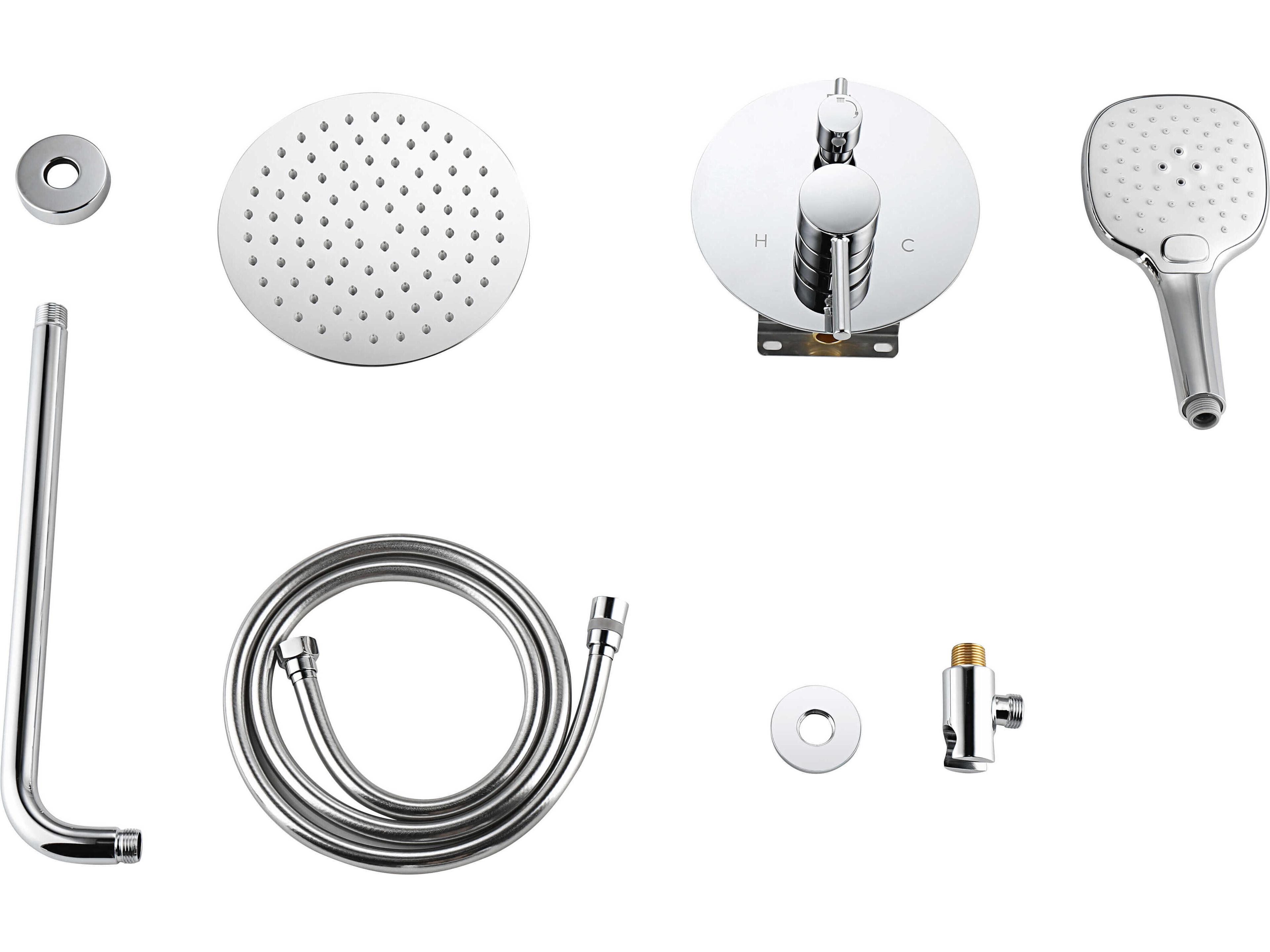 Elegant Lighting George Chrome Shower Faucet System