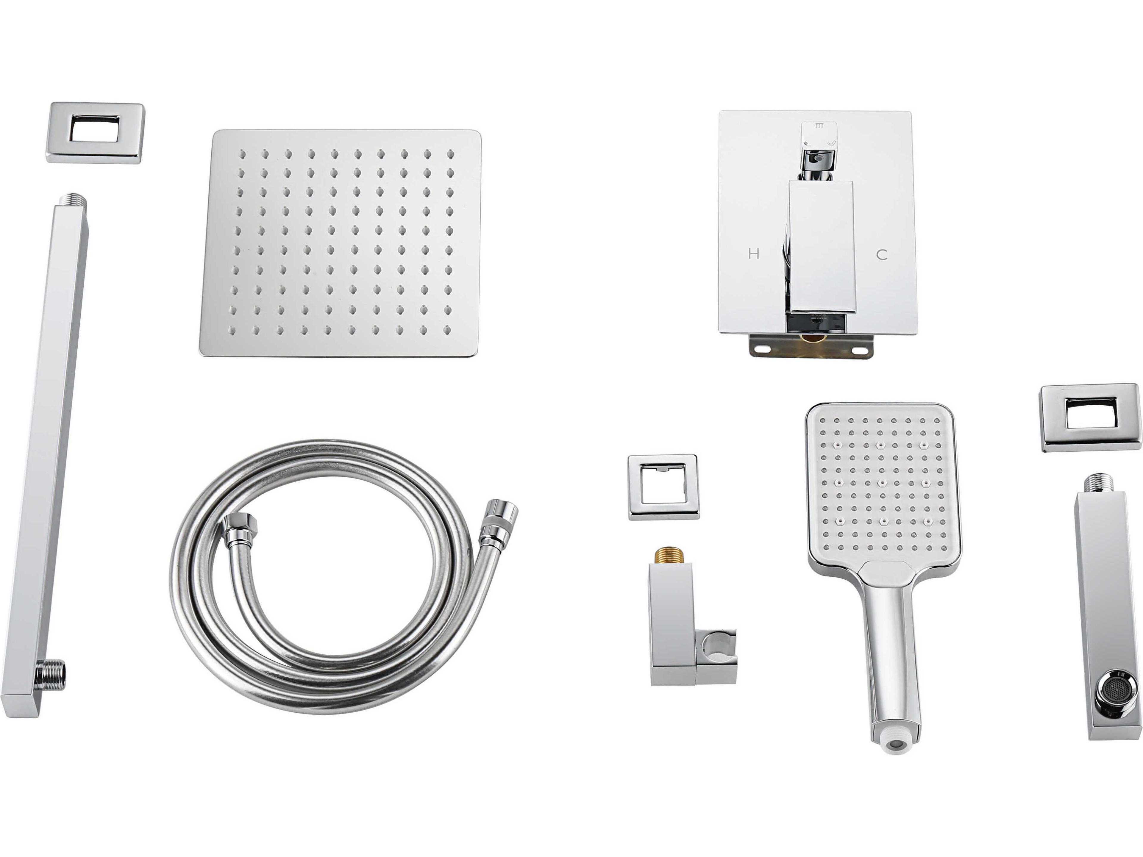 Elegant Lighting Petar Chrome Shower and Tub Faucet