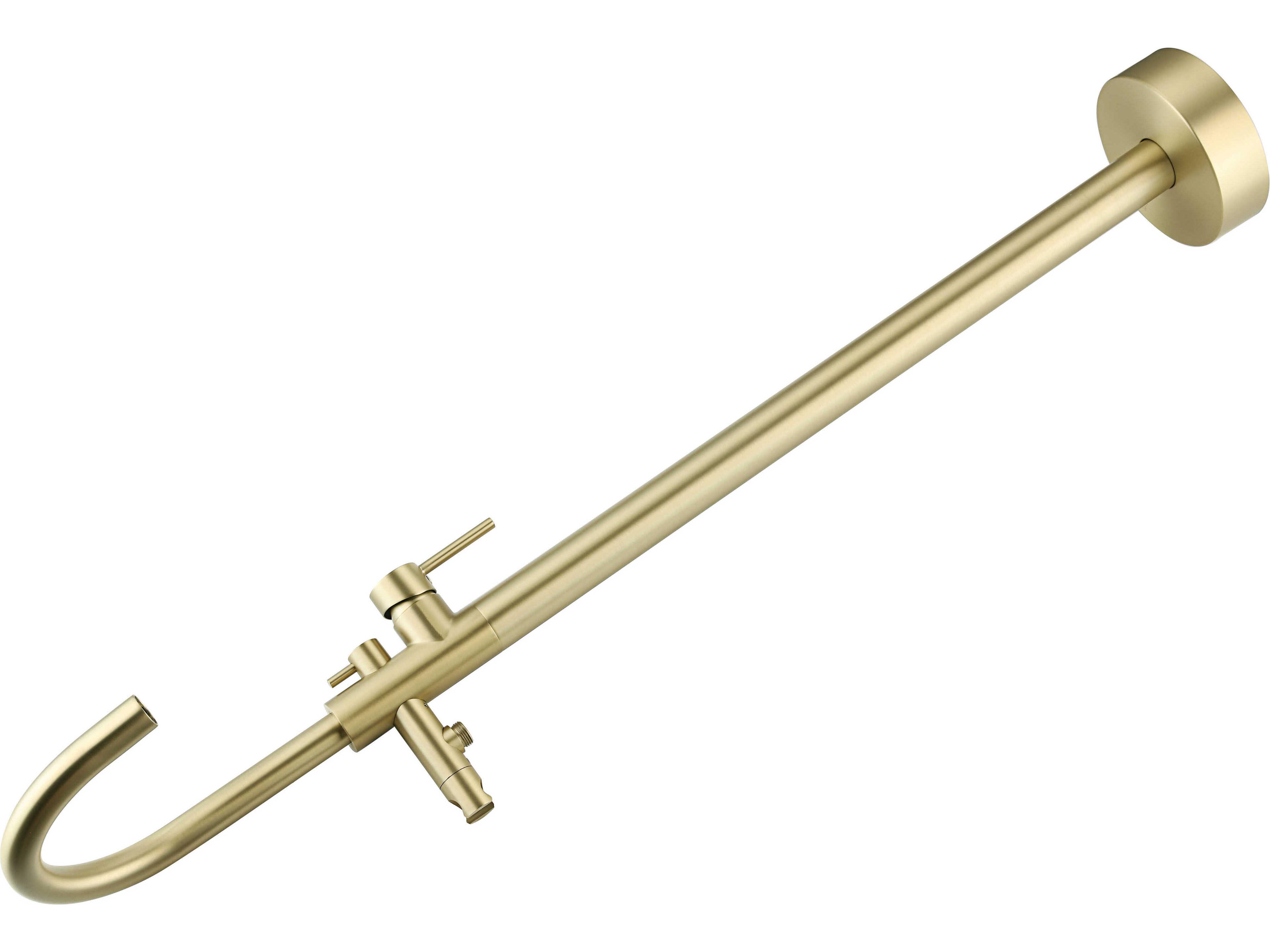 Elegant Lighting Steven Brushed Gold Floor Mounted Roman Tub Faucet with Handshower