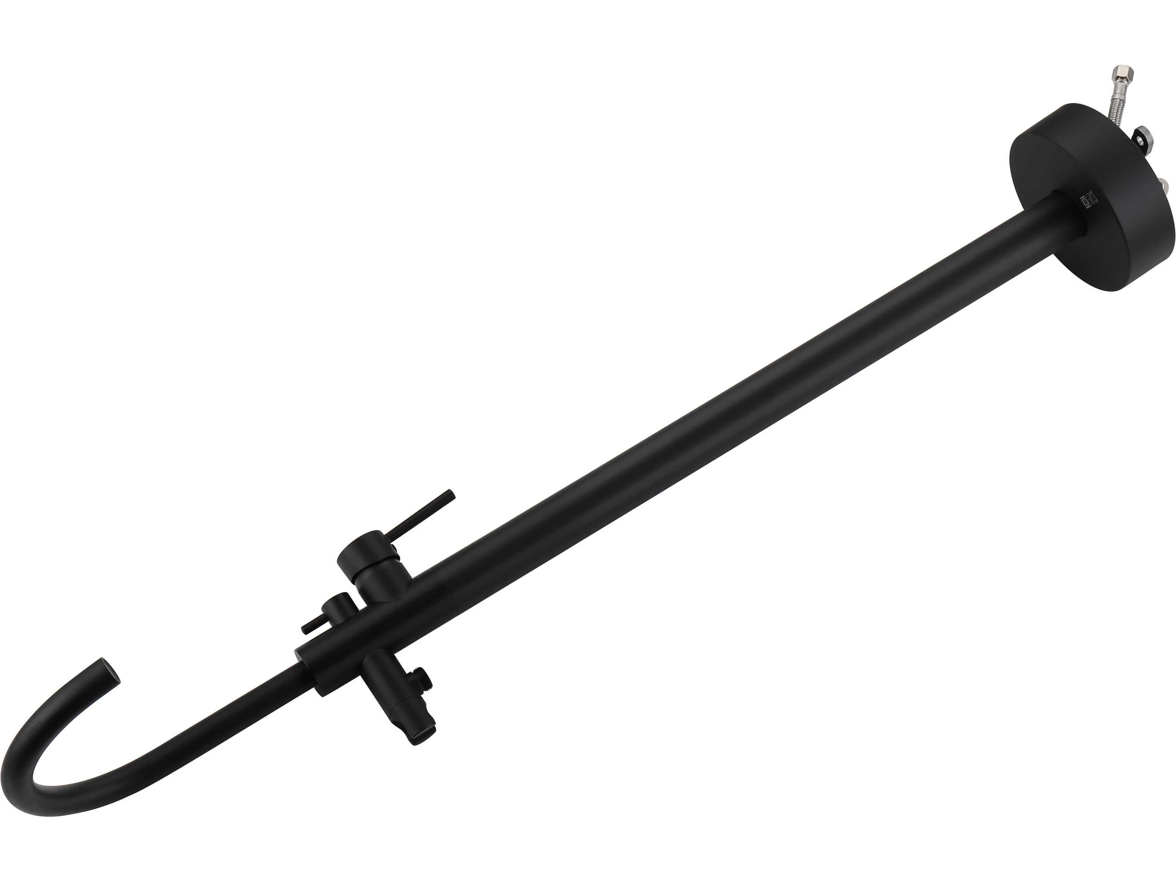 Elegant Lighting Steven Matte Black Floor Mounted Roman Tub Faucet with Handshower