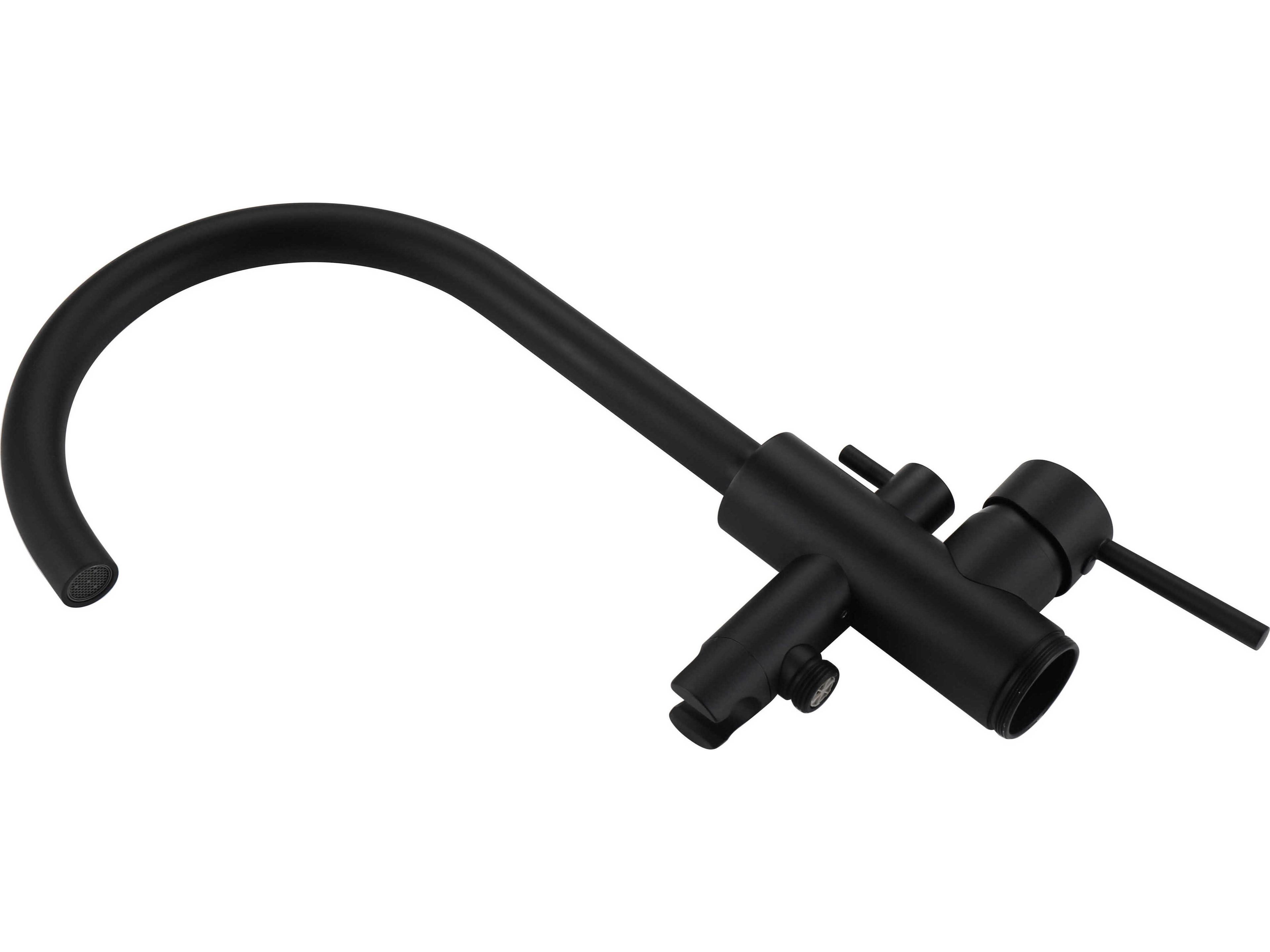 Elegant Lighting Steven Matte Black Floor Mounted Roman Tub Faucet with Handshower