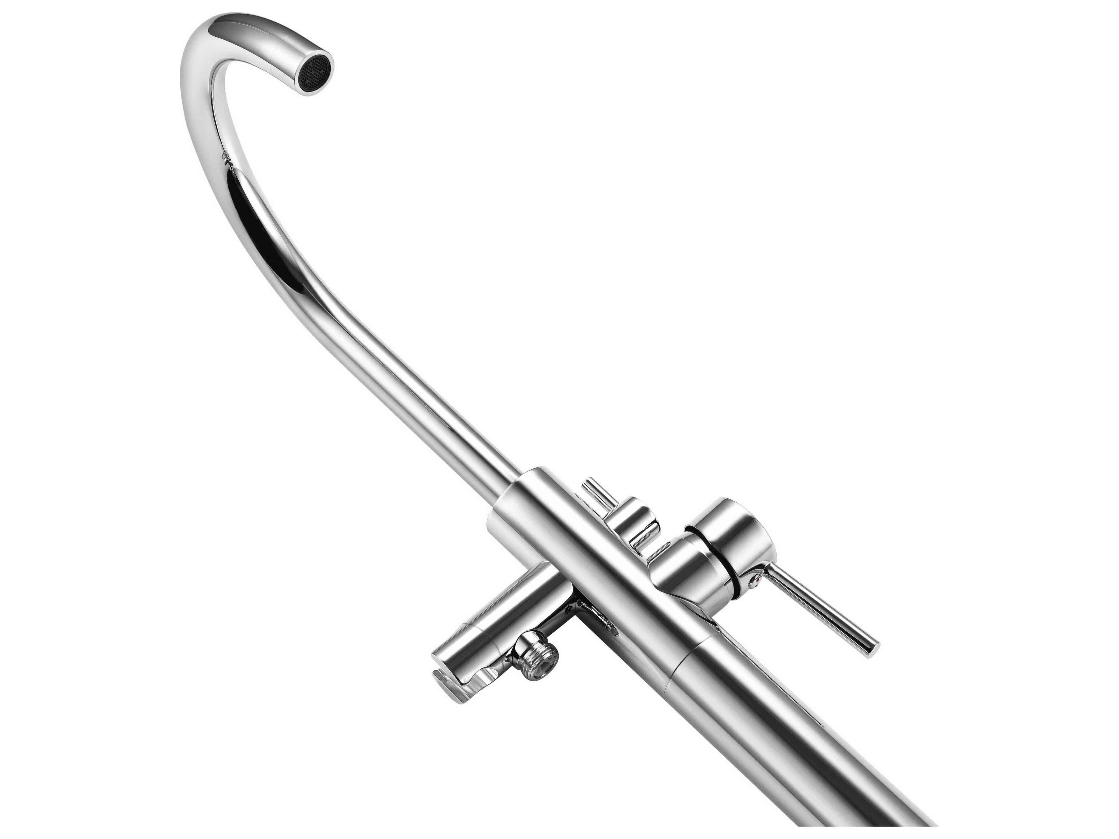 Elegant Lighting Steven Chrome Floor Mounted Roman Tub Faucet with Handshower