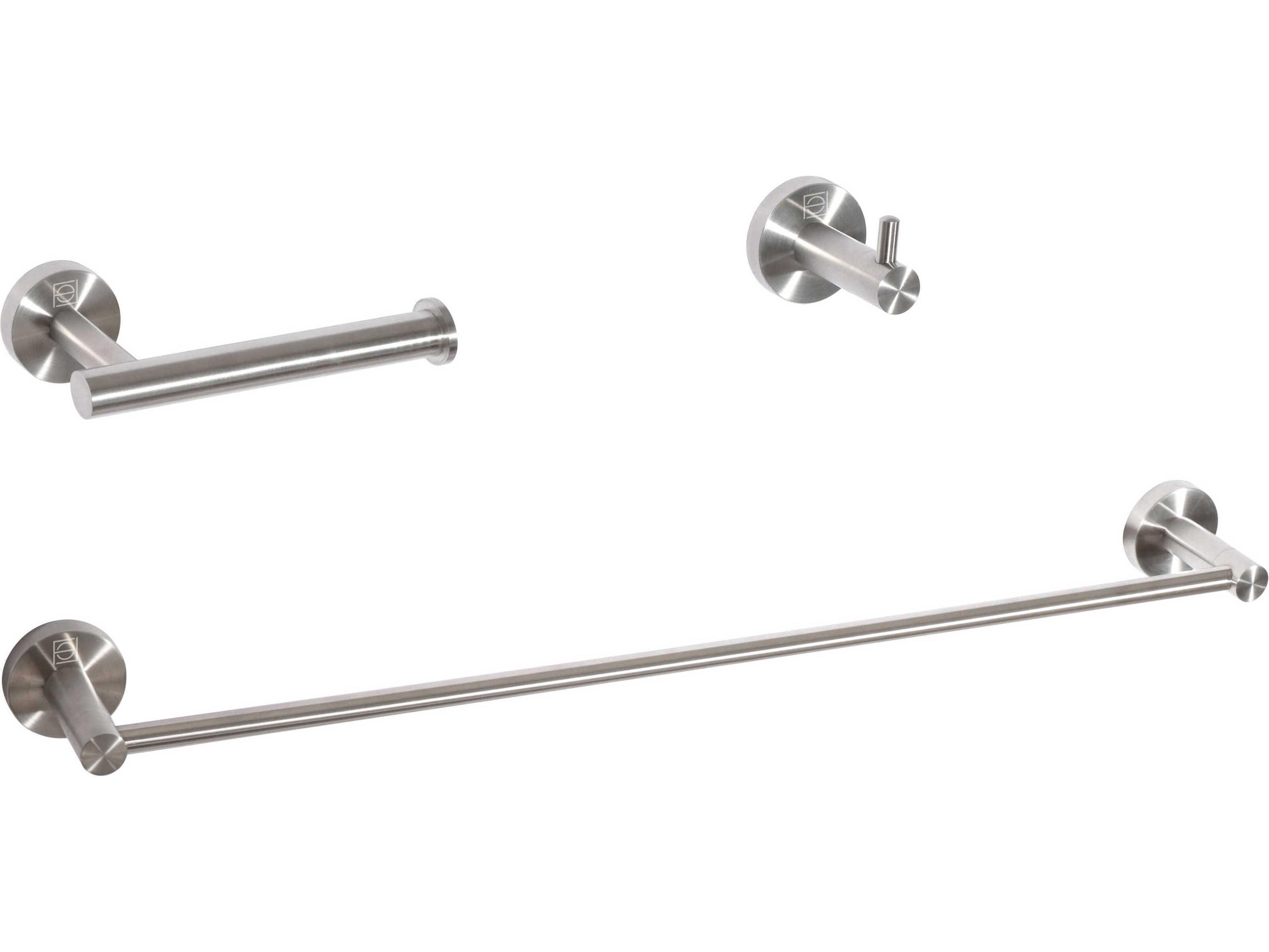 Freya Brushed Nickel 3-Piece Bathroom Hardware Set