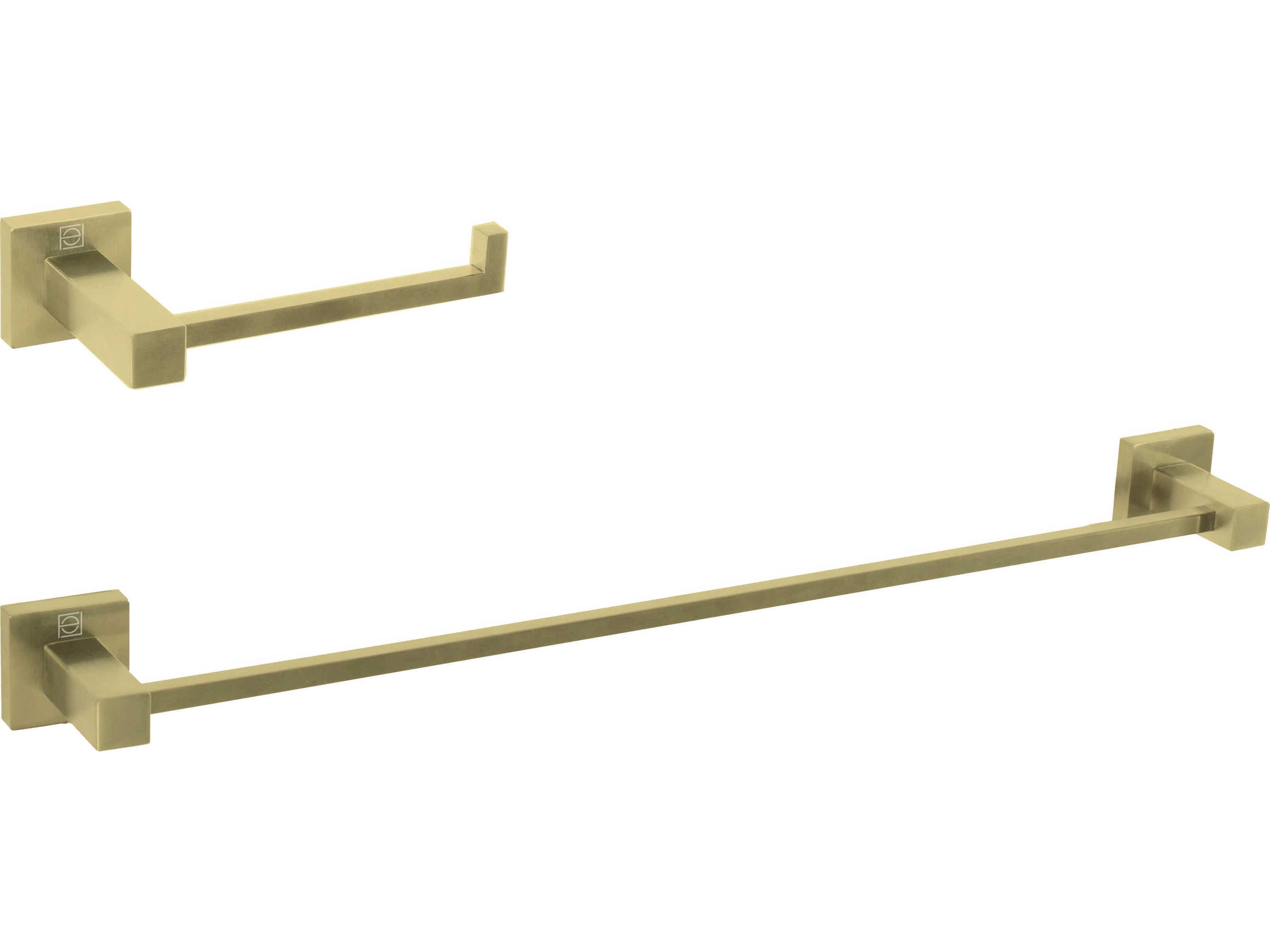 Isla Brushed Gold 2-Piece Bathroom Hardware Set