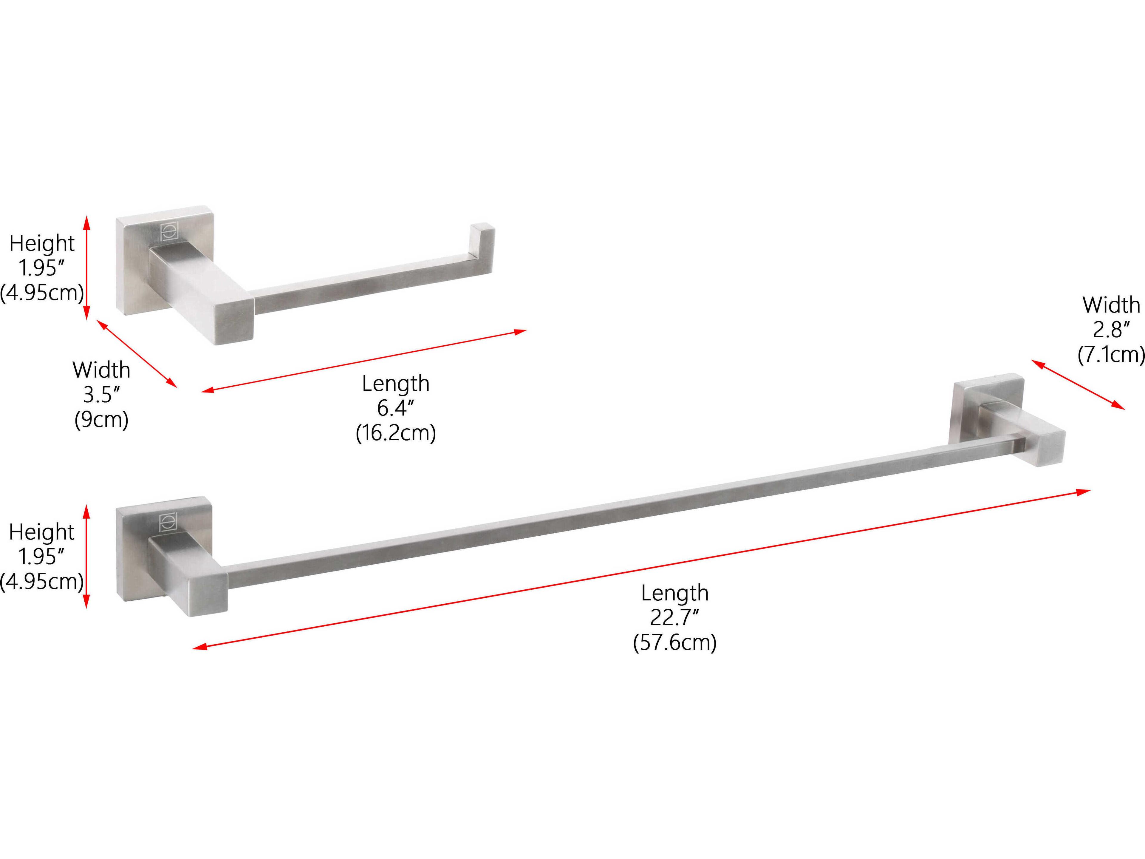 Elegant Lighting Isla Brushed Nickel 2-Piece Bathroom Hardware Set