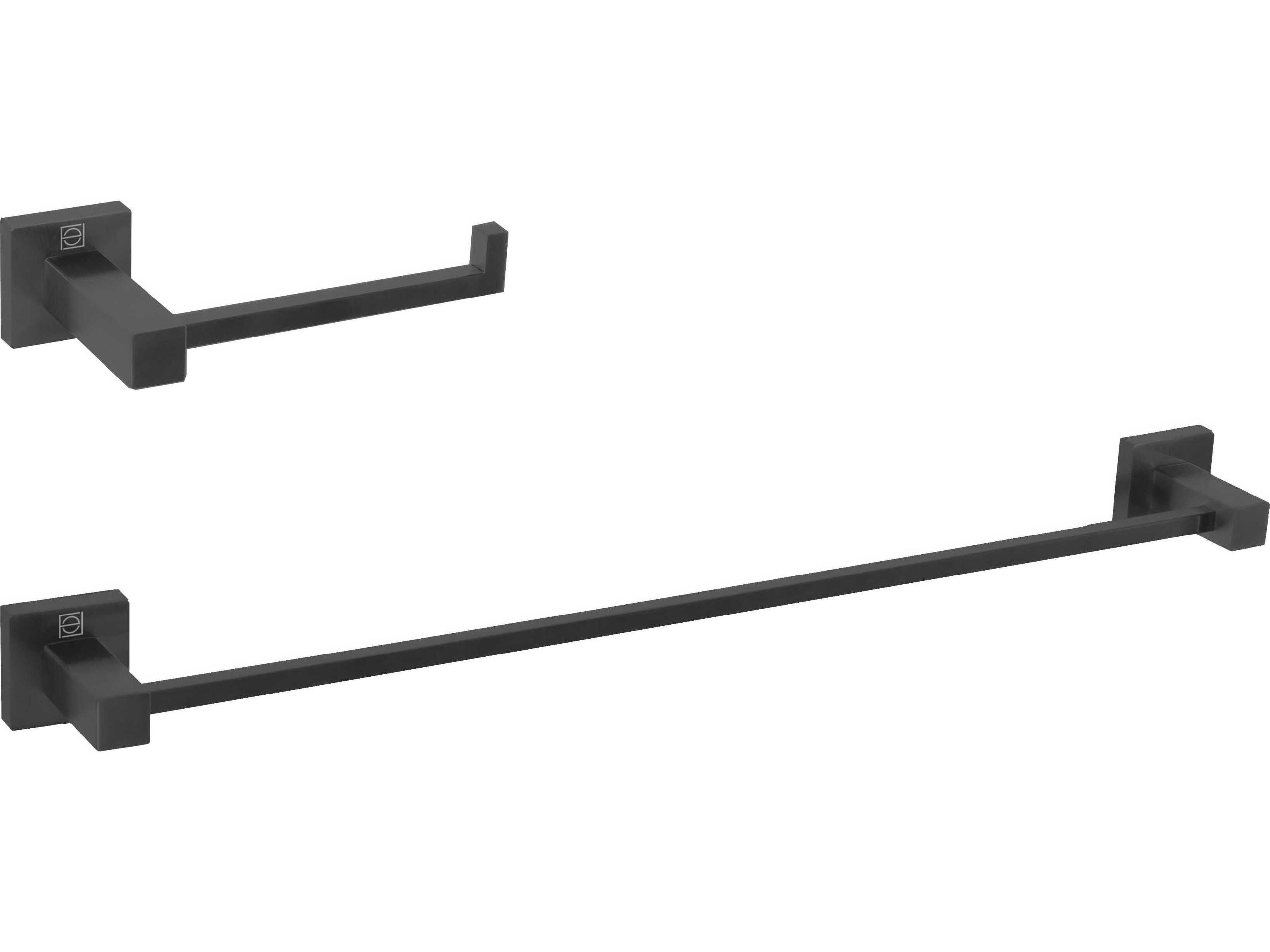 Isla Matte Black 2-Piece Bathroom Hardware Set