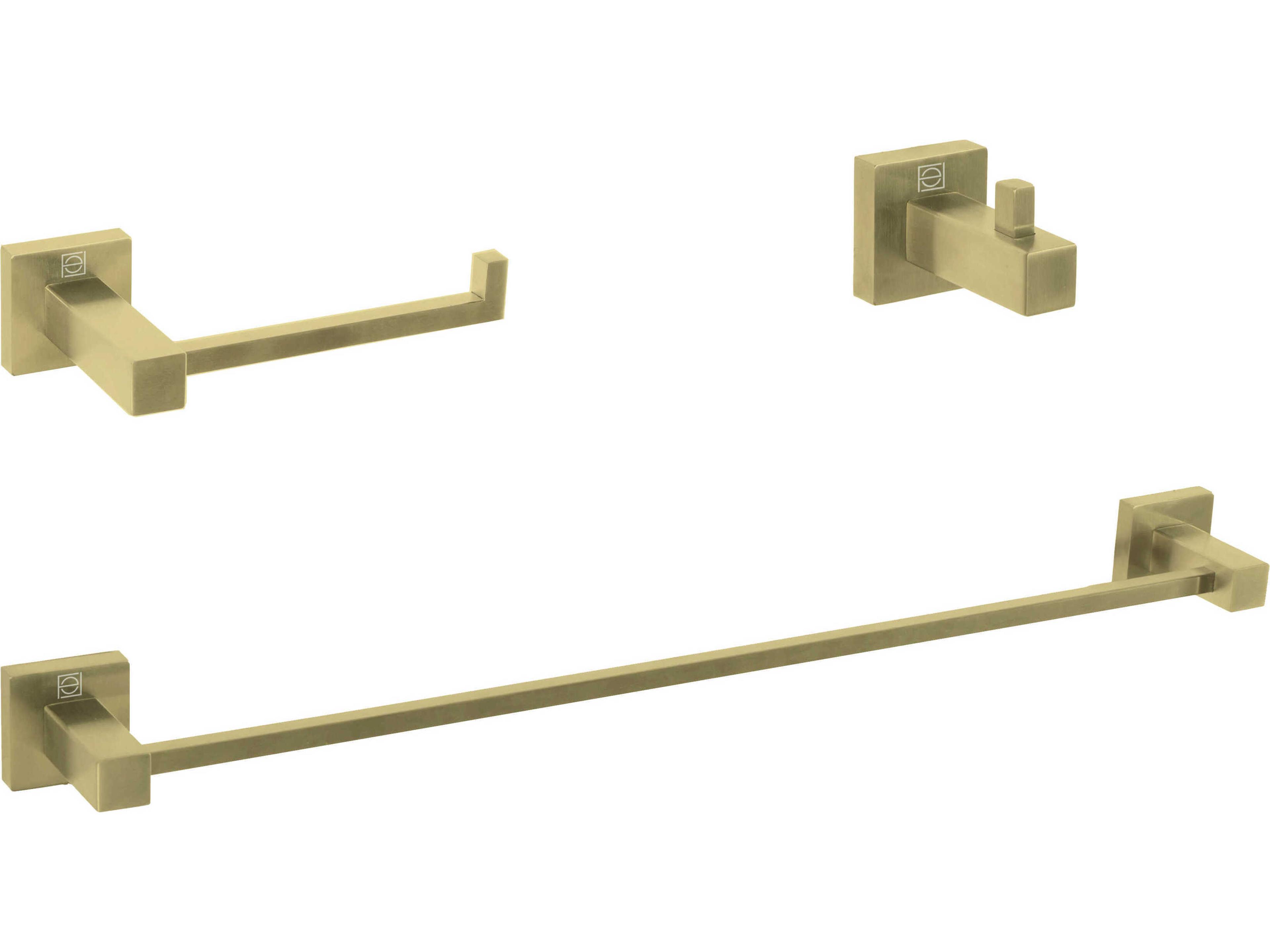 Isla Brushed Gold 3-Piece Bathroom Hardware Set