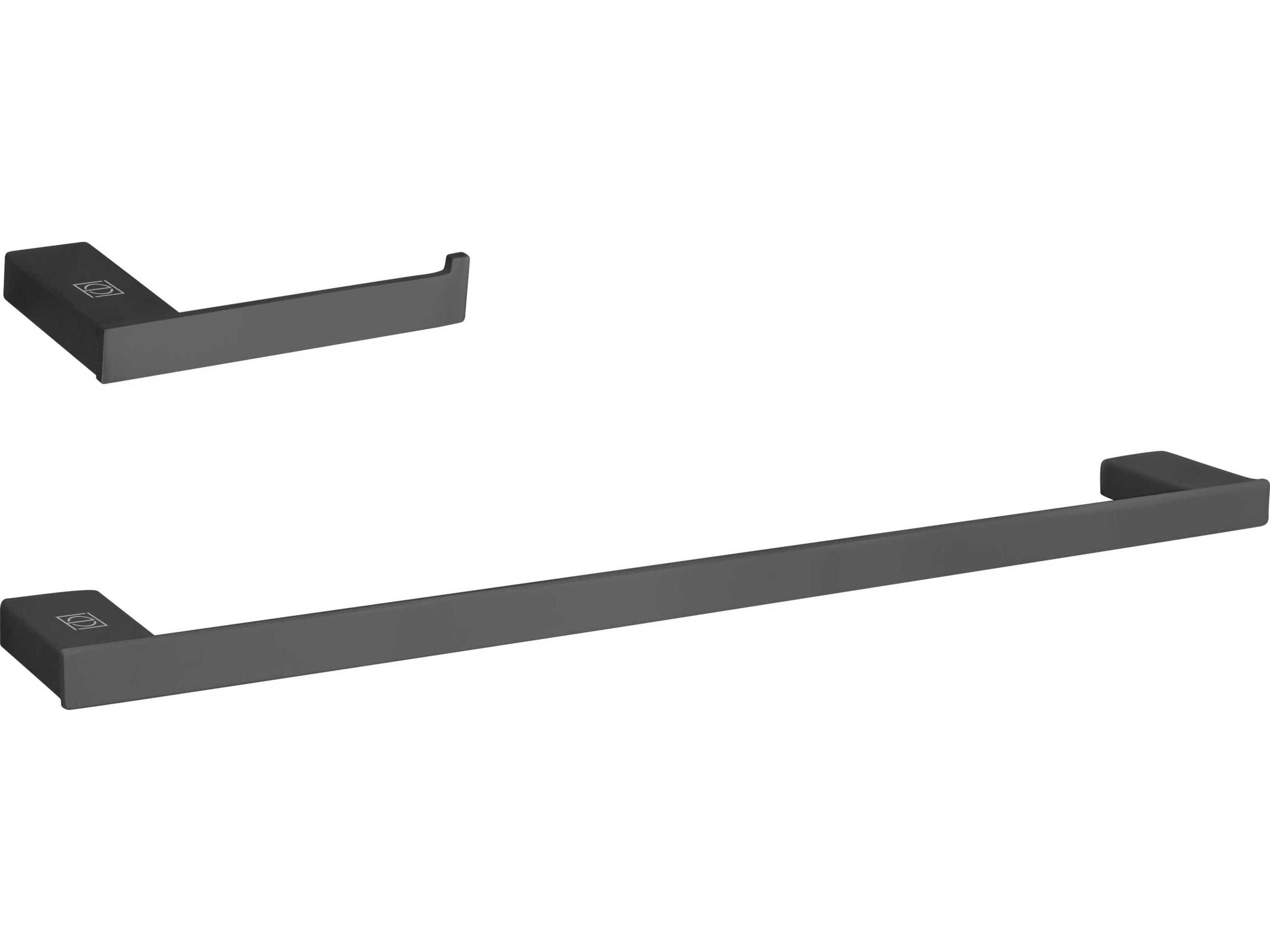 Sofia Matte Black 2-Piece Bathroom Hardware Set