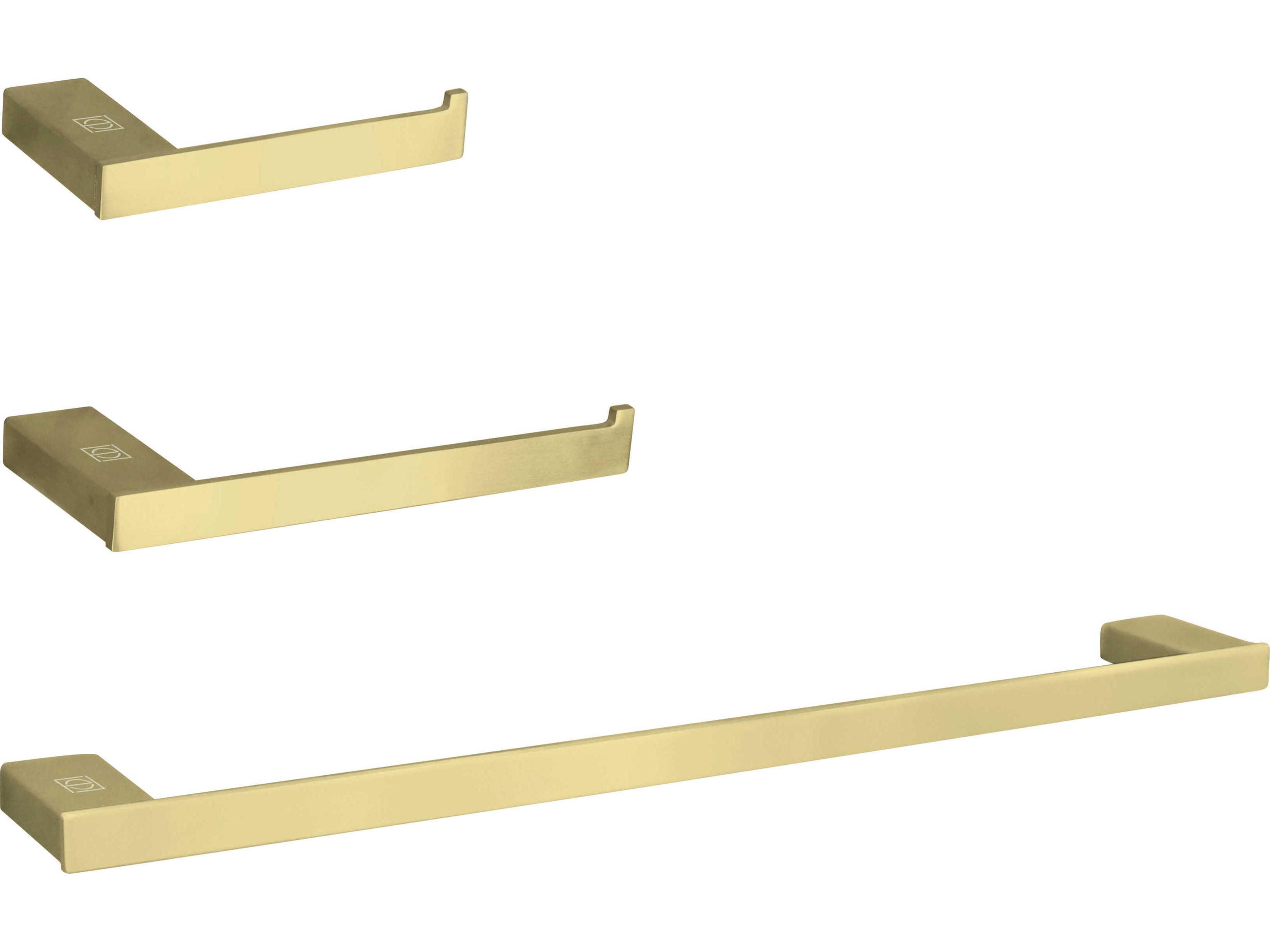 Sofia Brushed Gold 3-Piece Bathroom Hardware Set