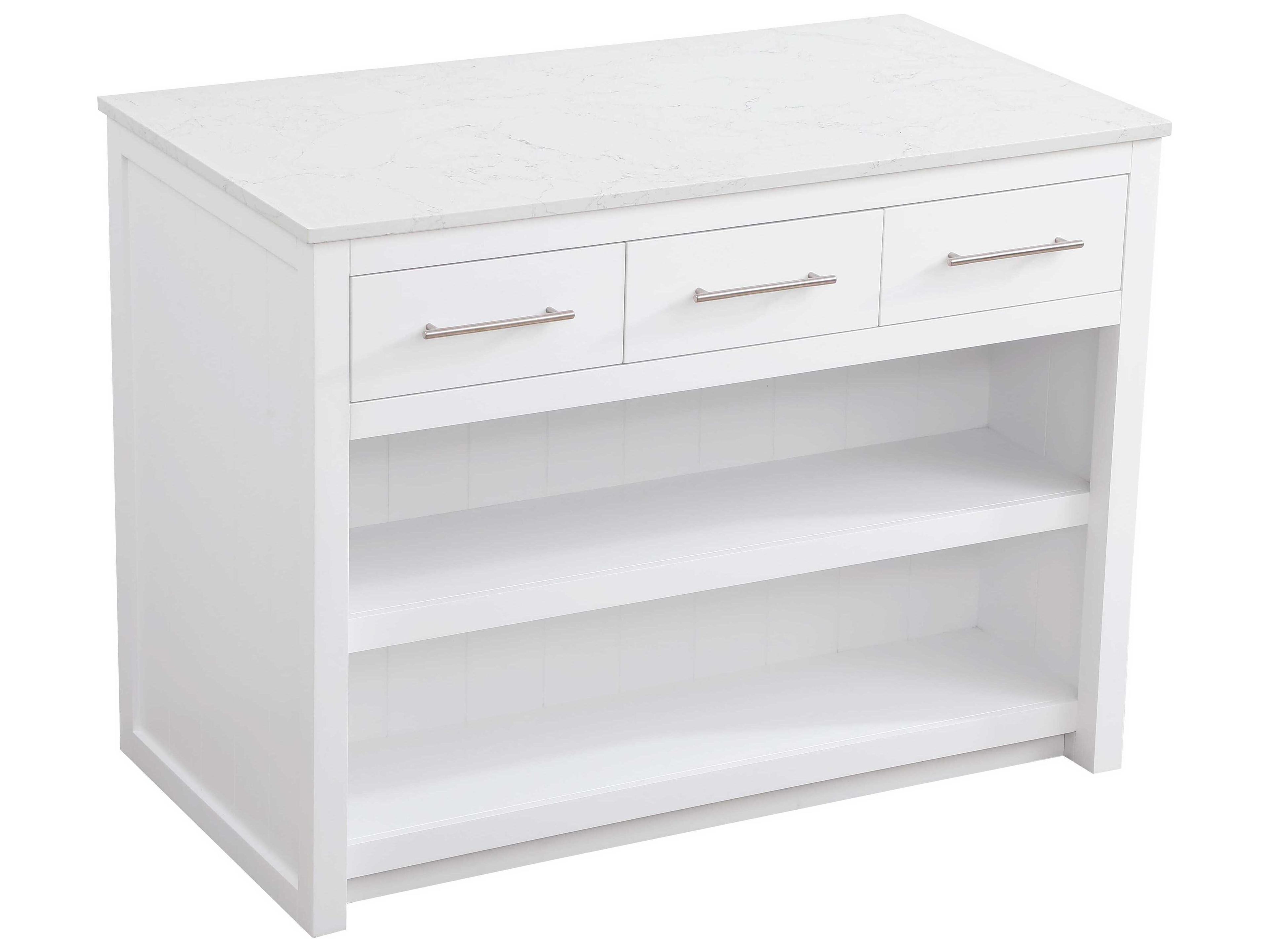 Porter Marble White Kitchen Island