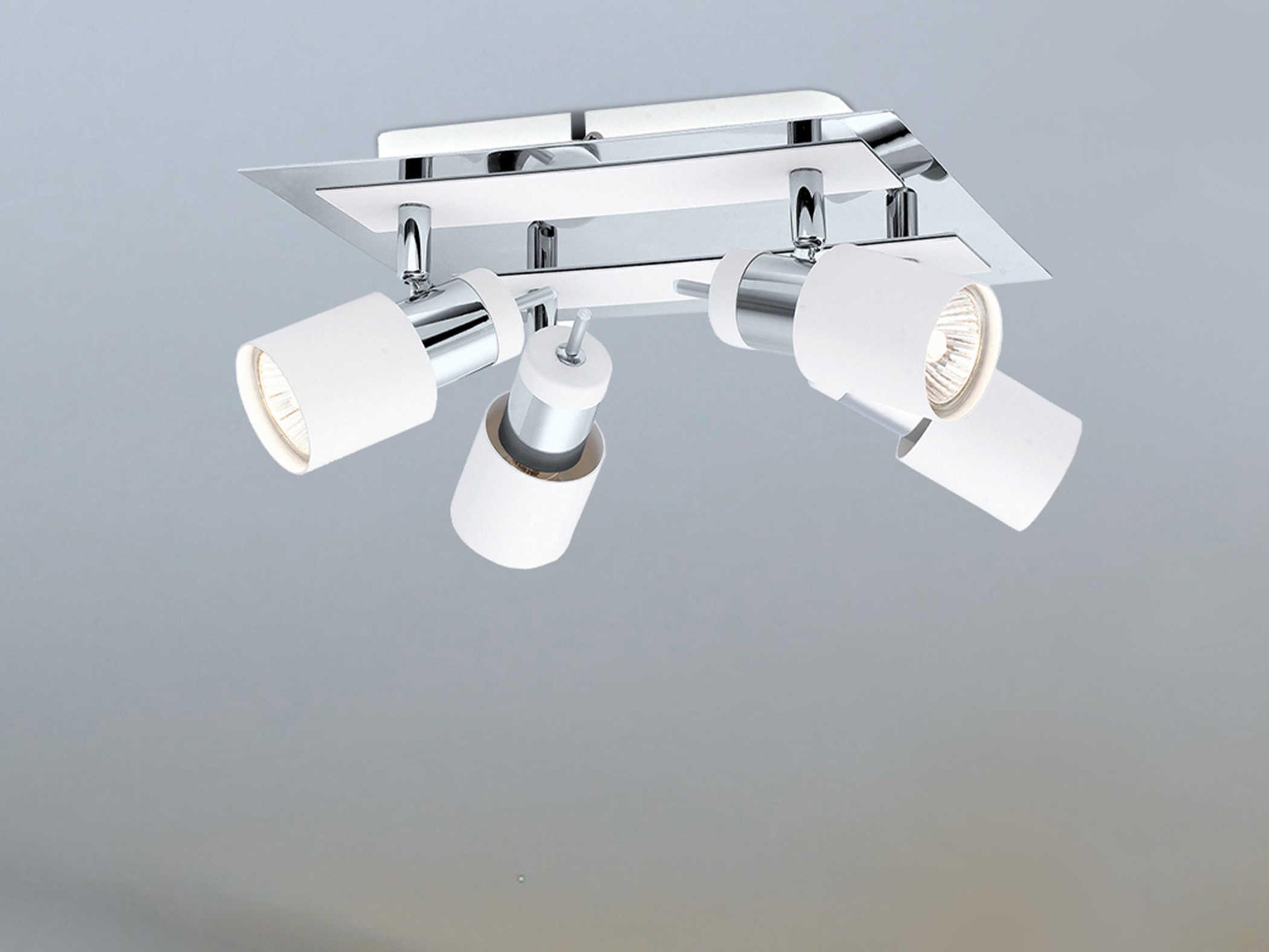 Eglo Davida 4-Light Chrome White Semi Flush Mount