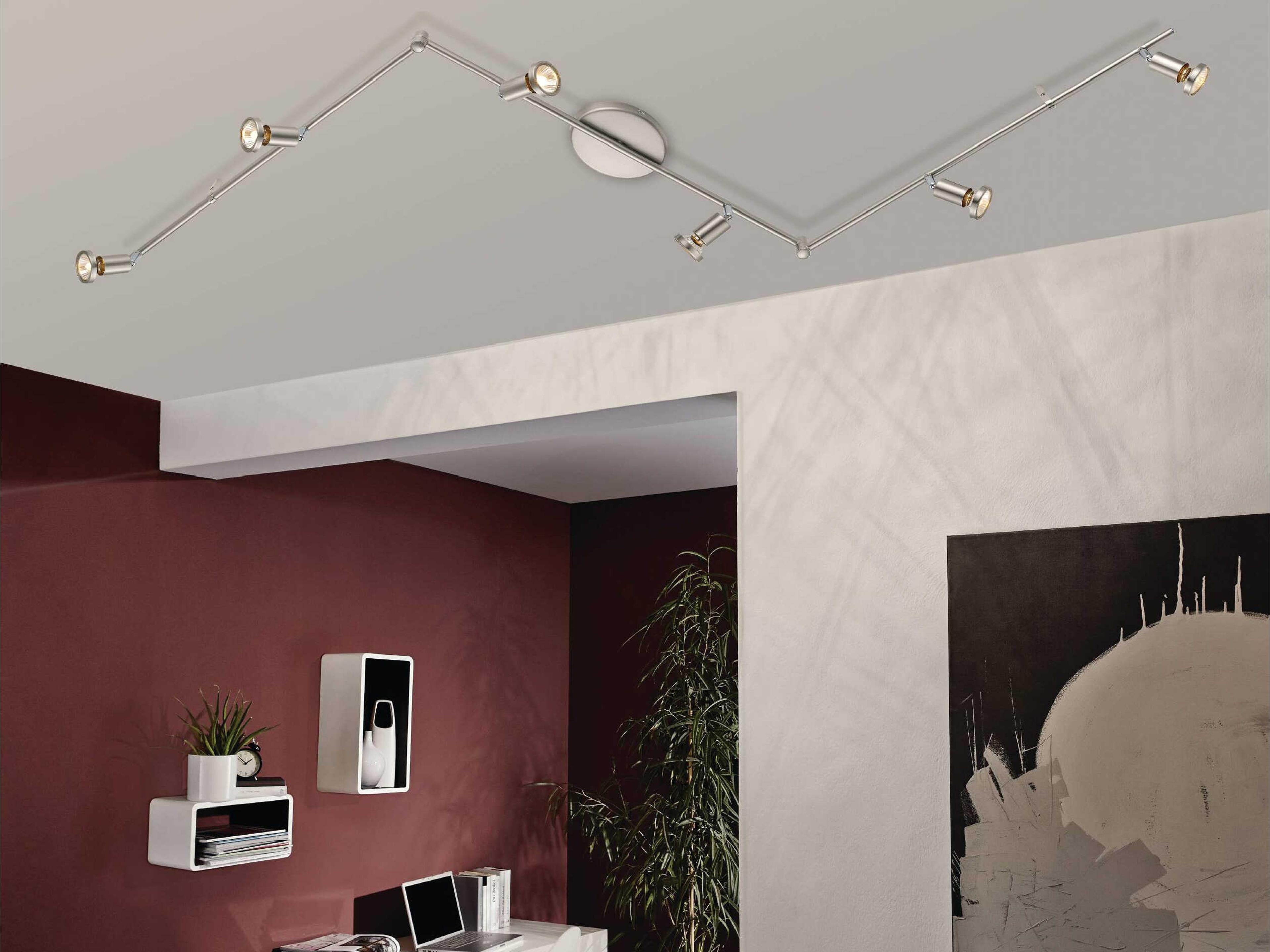 Eglo Buzz 6-Light Matte Nickel Track & Rail Light