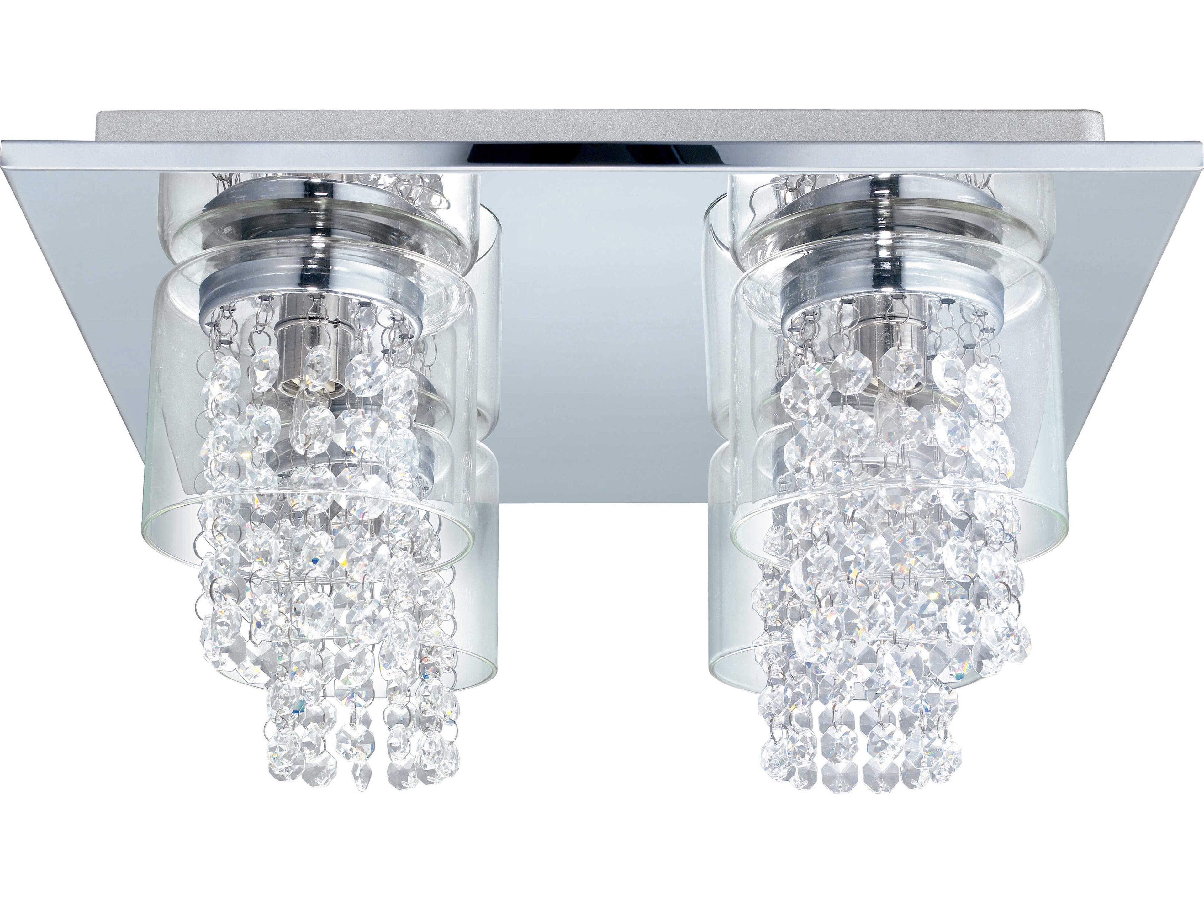 Eglo Pianella 4-Light Chrome Flush Mount