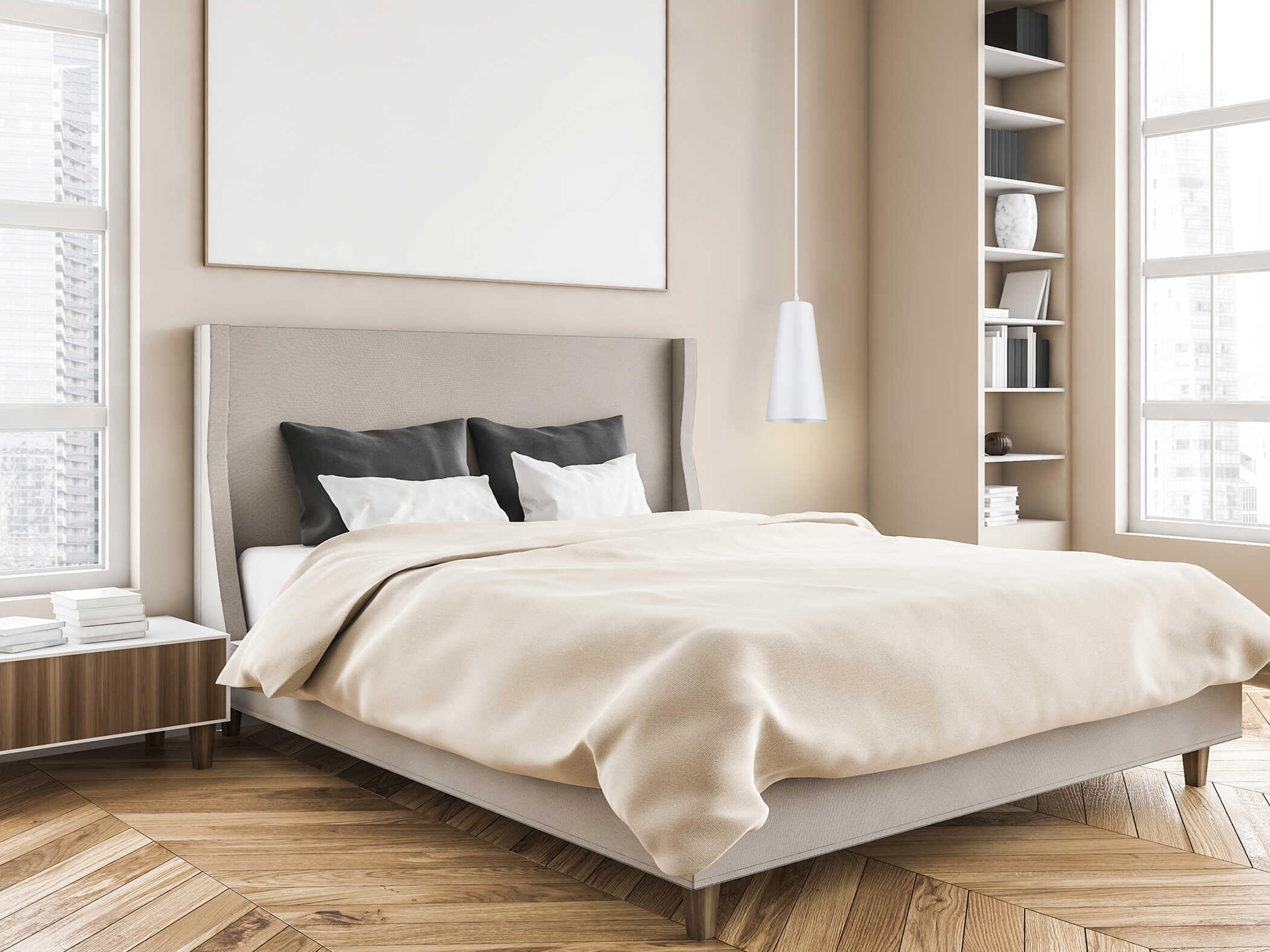 Eglo Pratella 1-Light White Mini Pendant