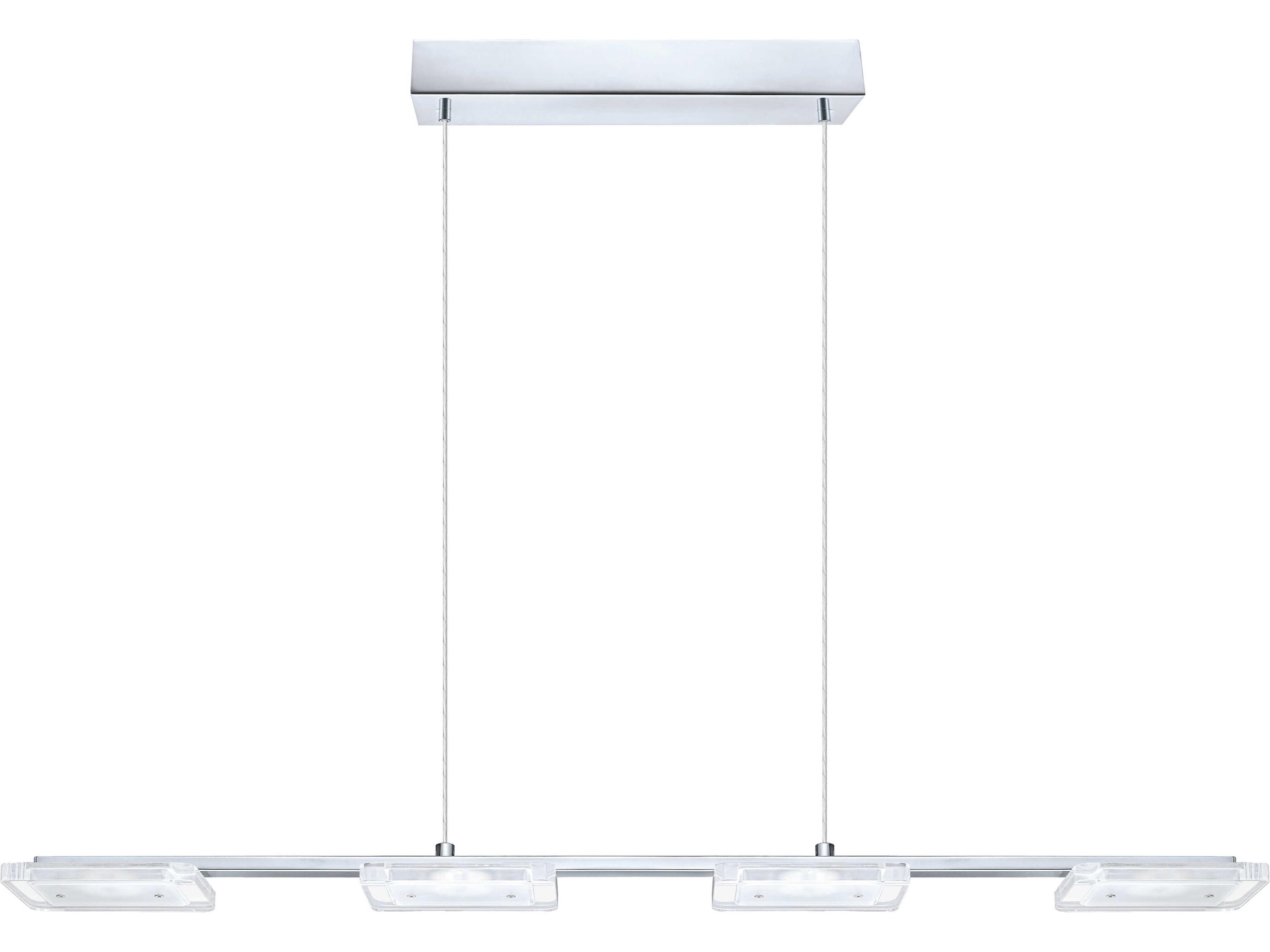 Cartama 4-Light Chrome Linear Island Pendant