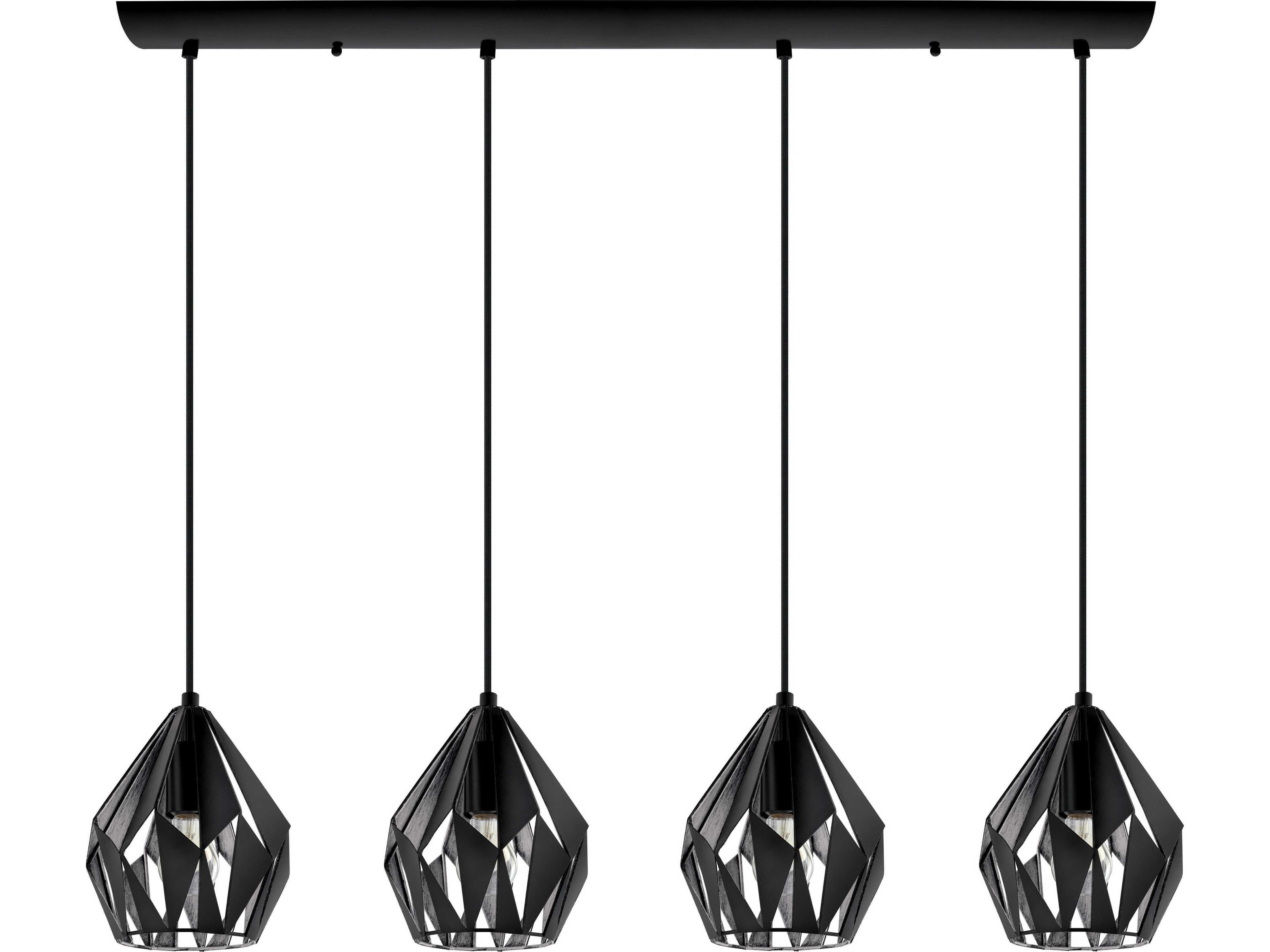 Eglo Carlton 4-Light Black Geometric Island Pendant
