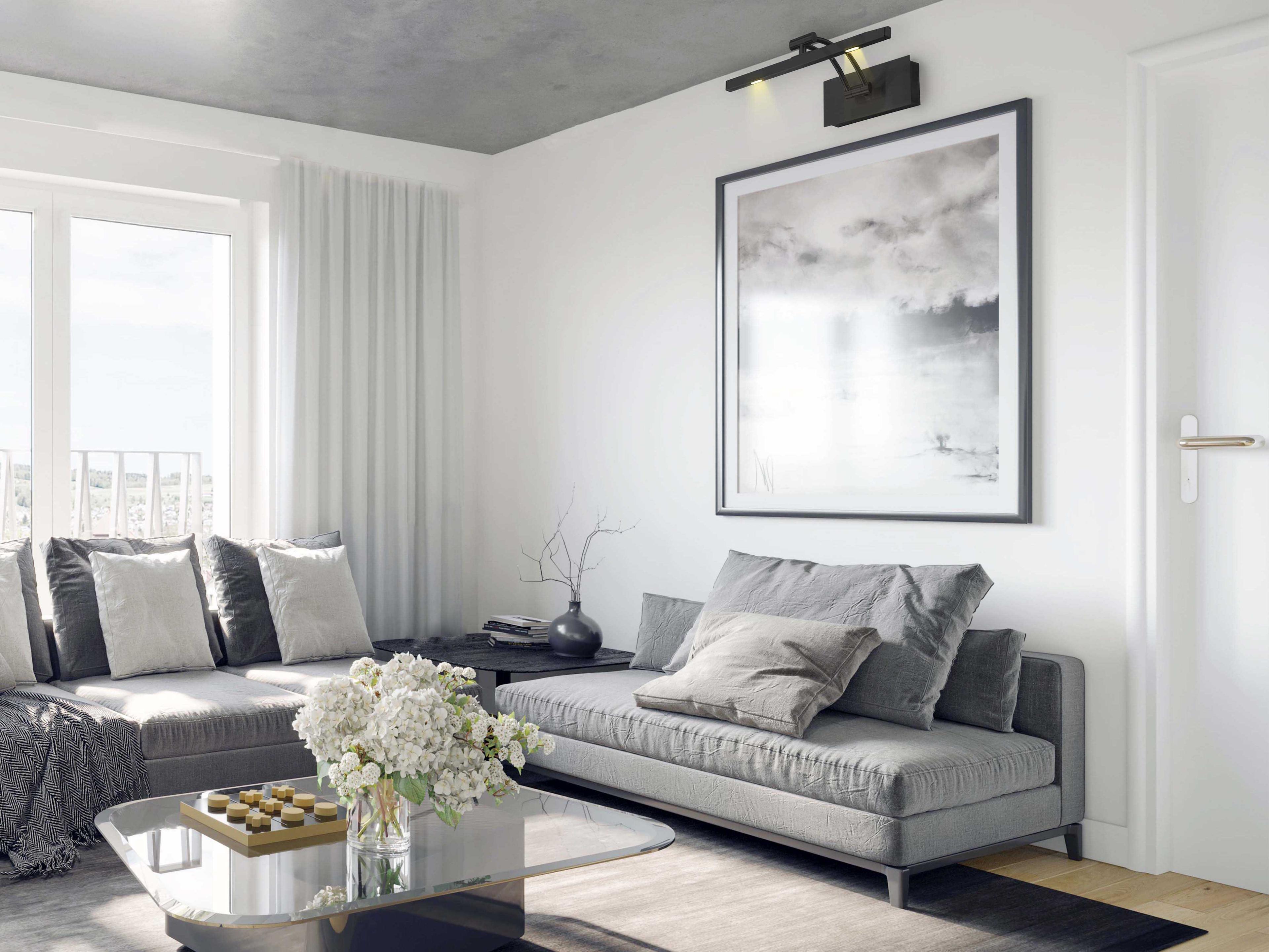 Eglo Doreen 2-Light Matte Black Picture Light