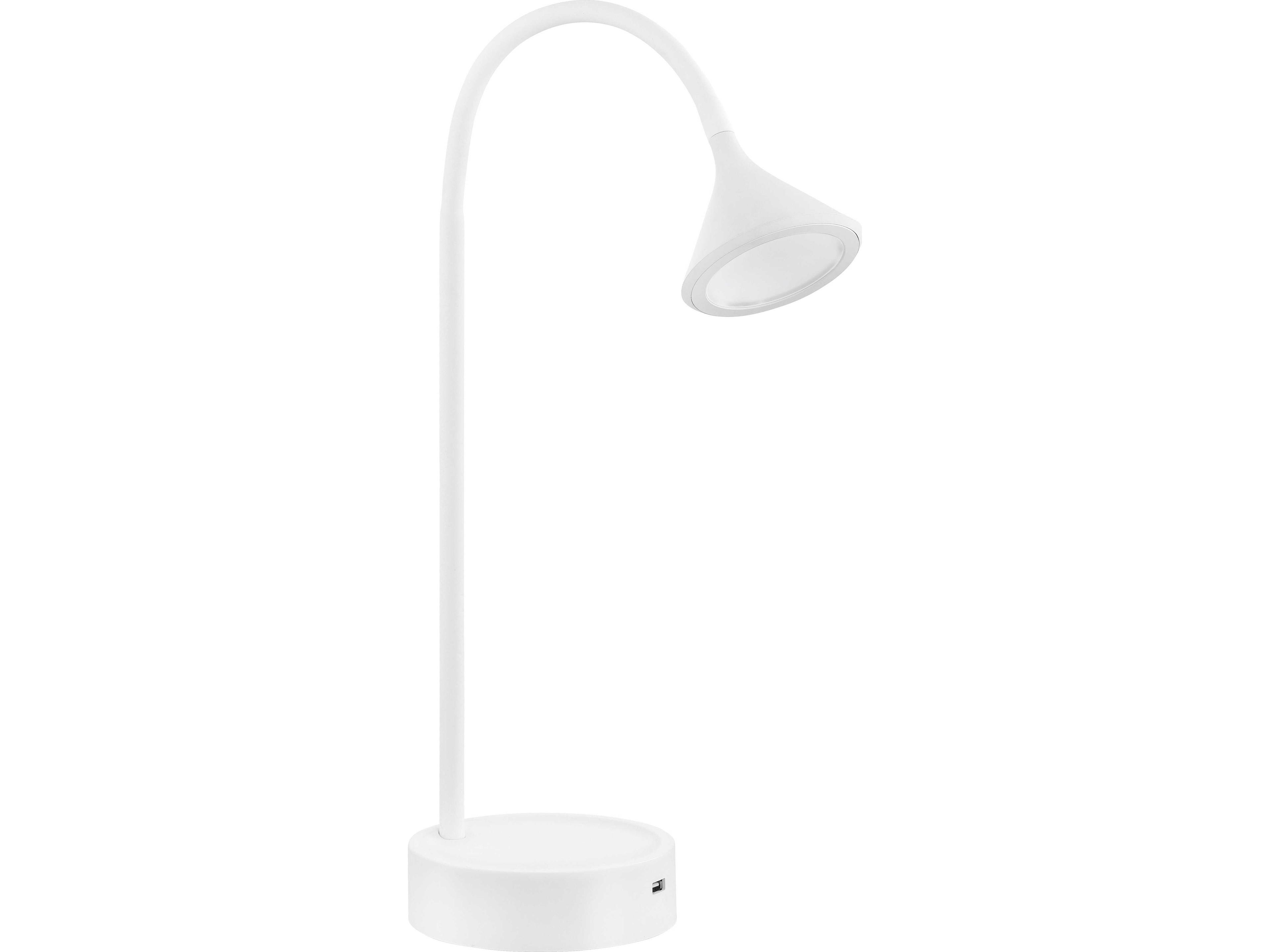 Ormond Matte White Metal Desk Lamp