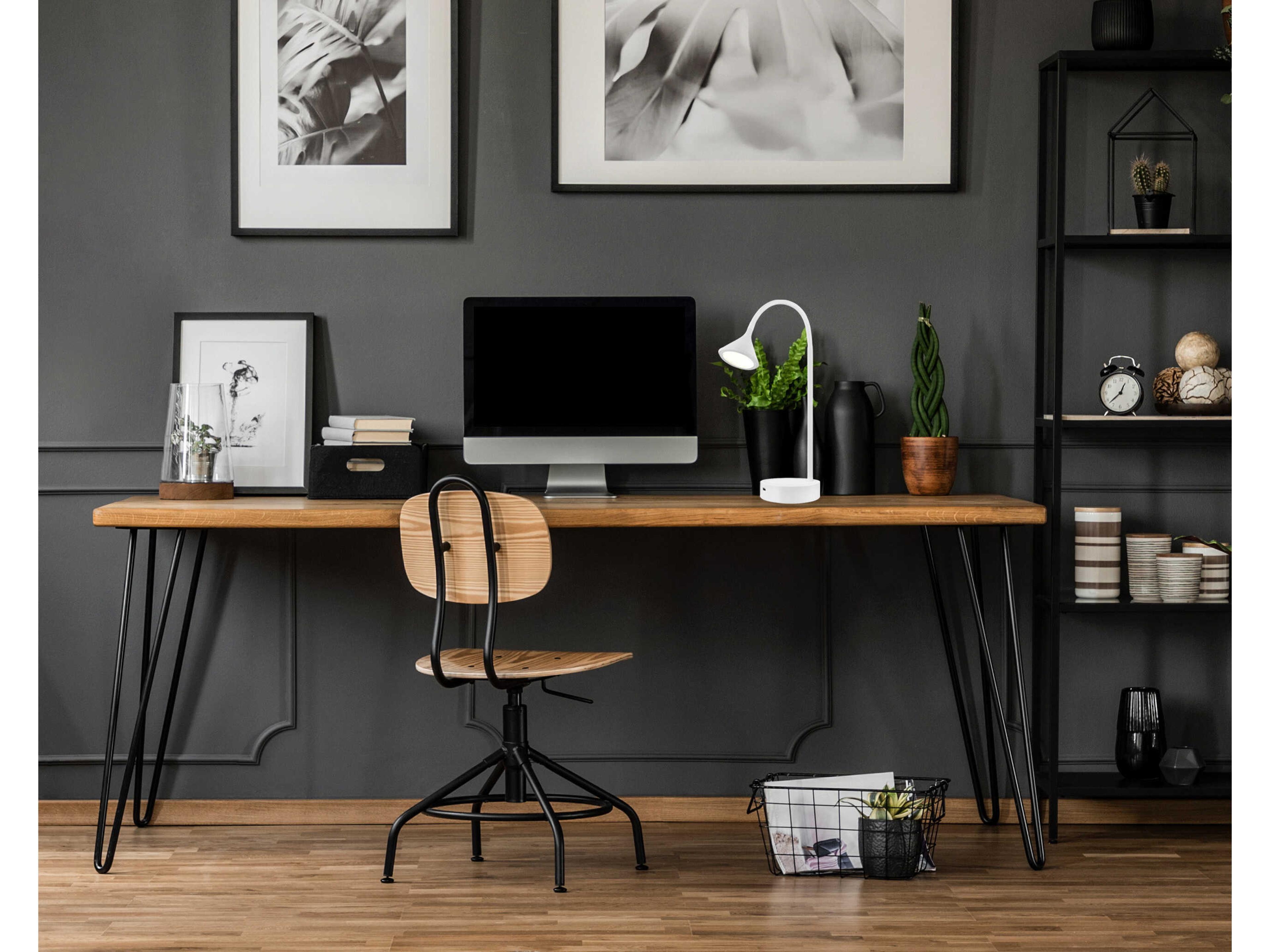 Eglo Ormond Matte White Metal Desk Lamp