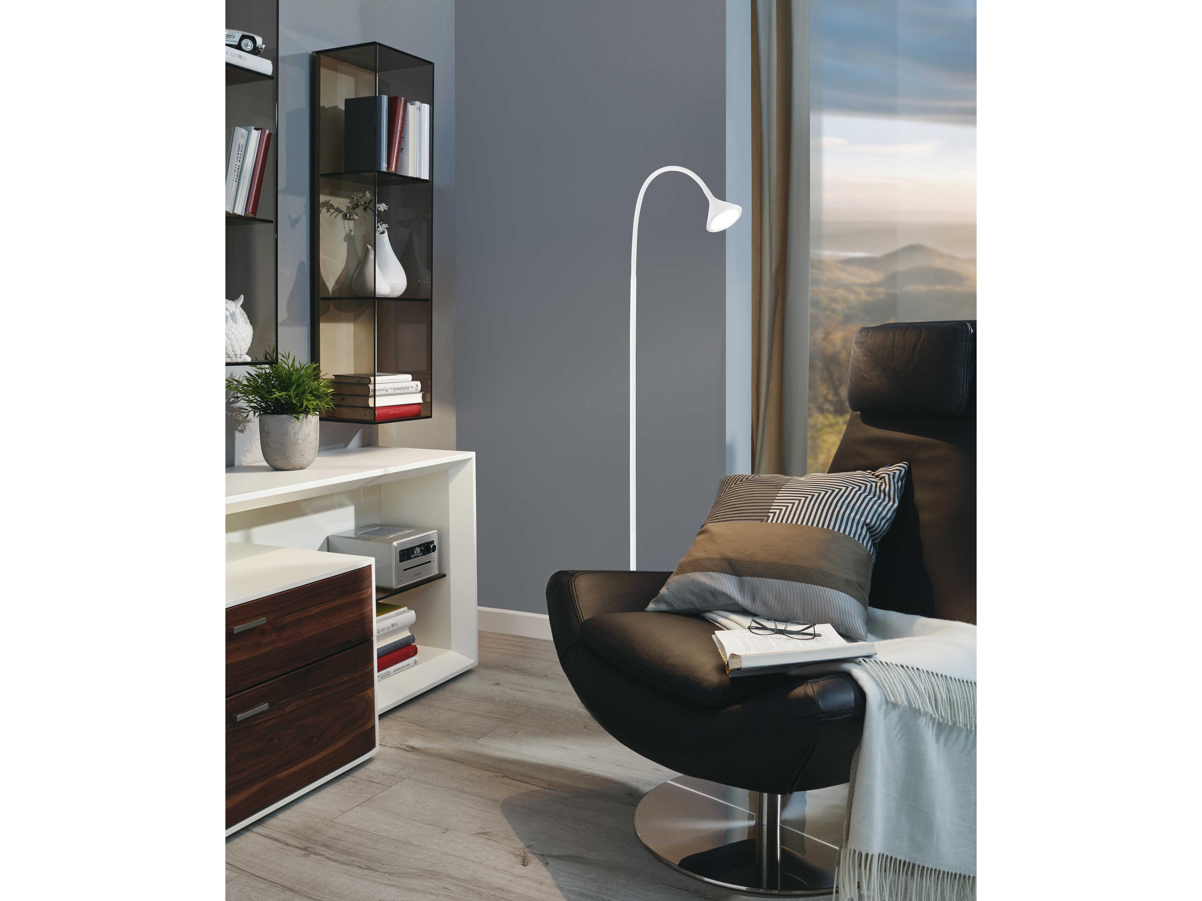 Eglo Ormond Matte White Metal Floor Lamp