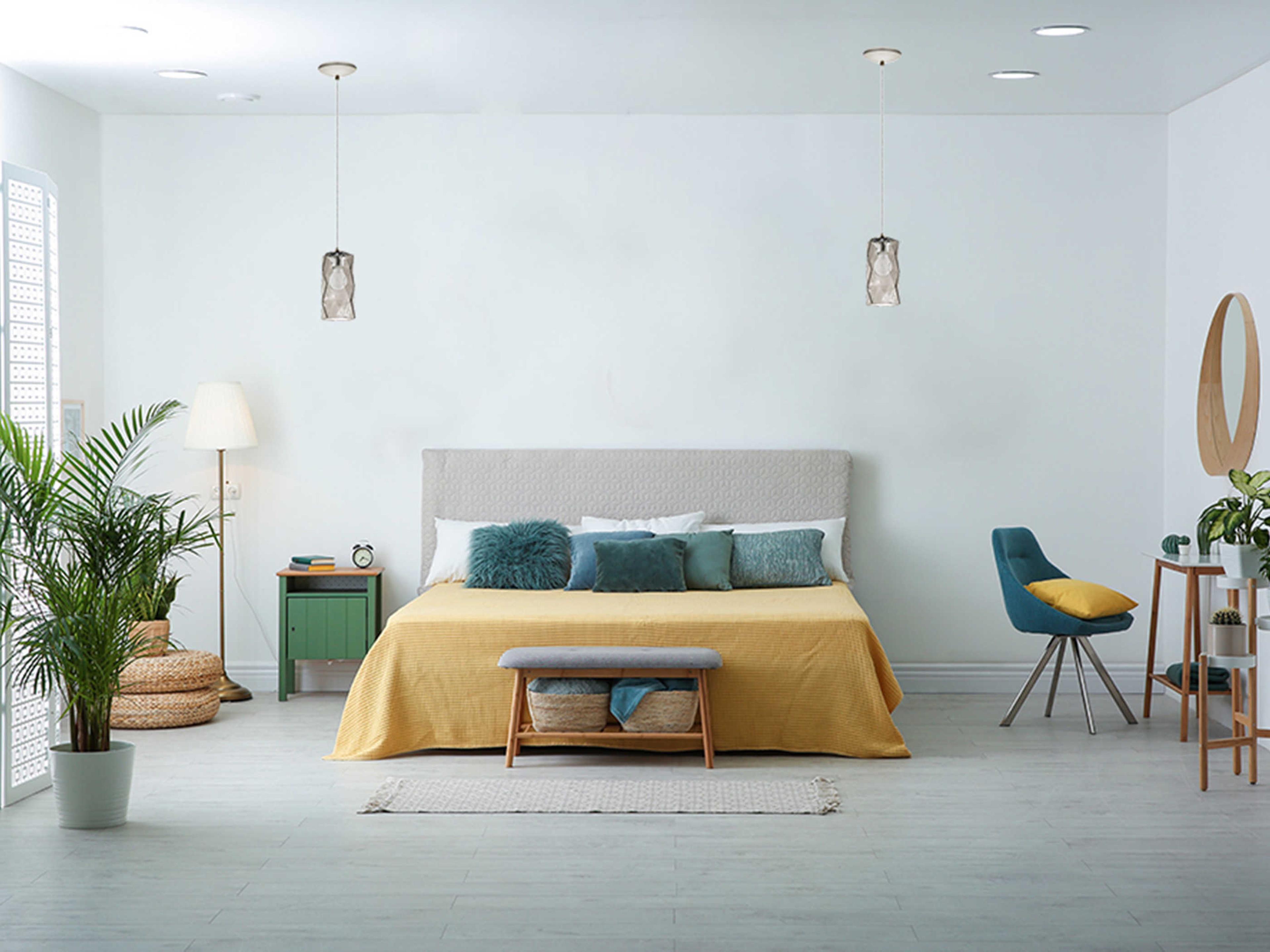 Eglo Estevau 1-Light Satin Nickel Cylinder Mini Pendant